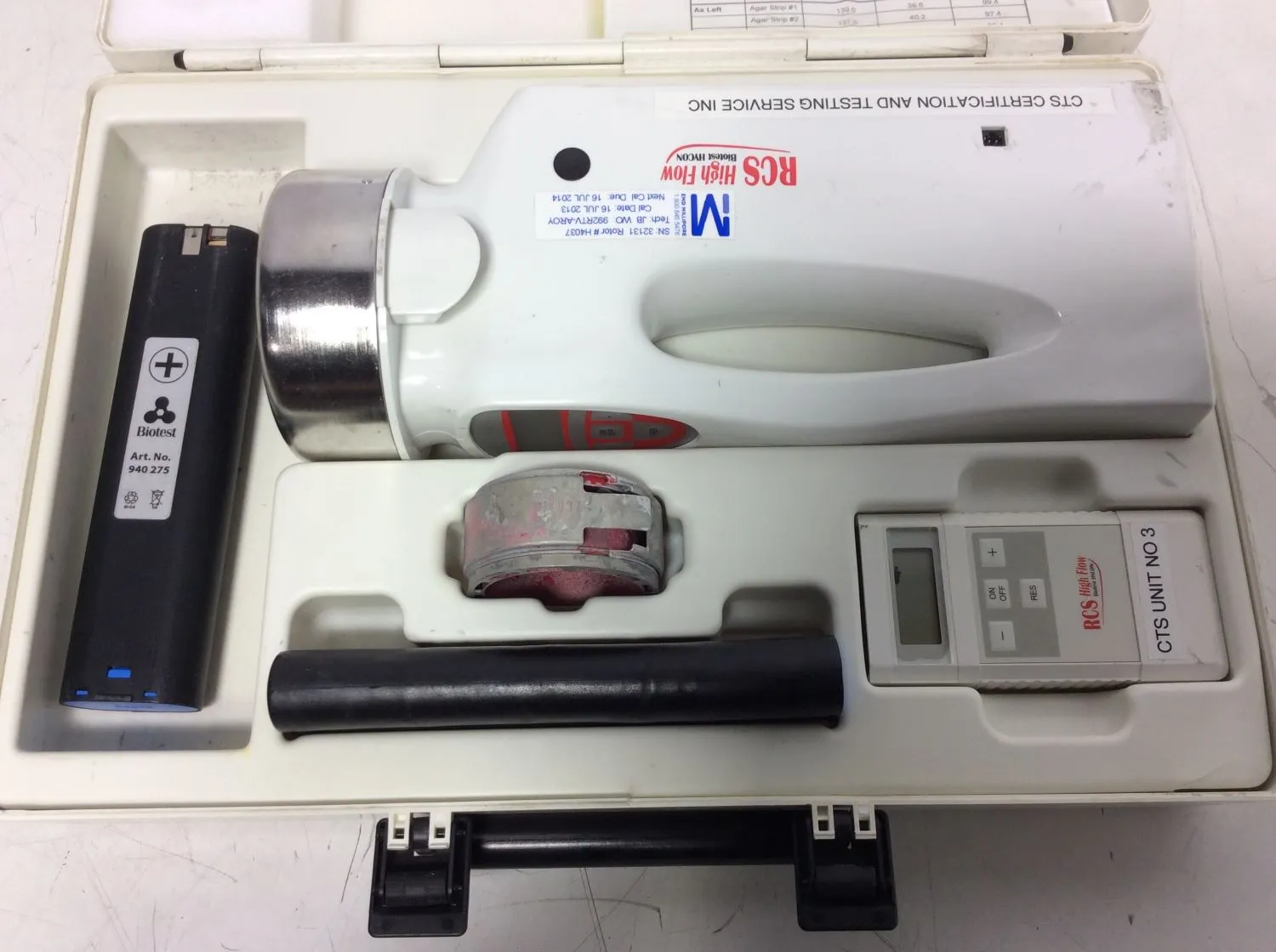 Biotest HYCON Microbial Air Sampler RCS High Flow - For Parts