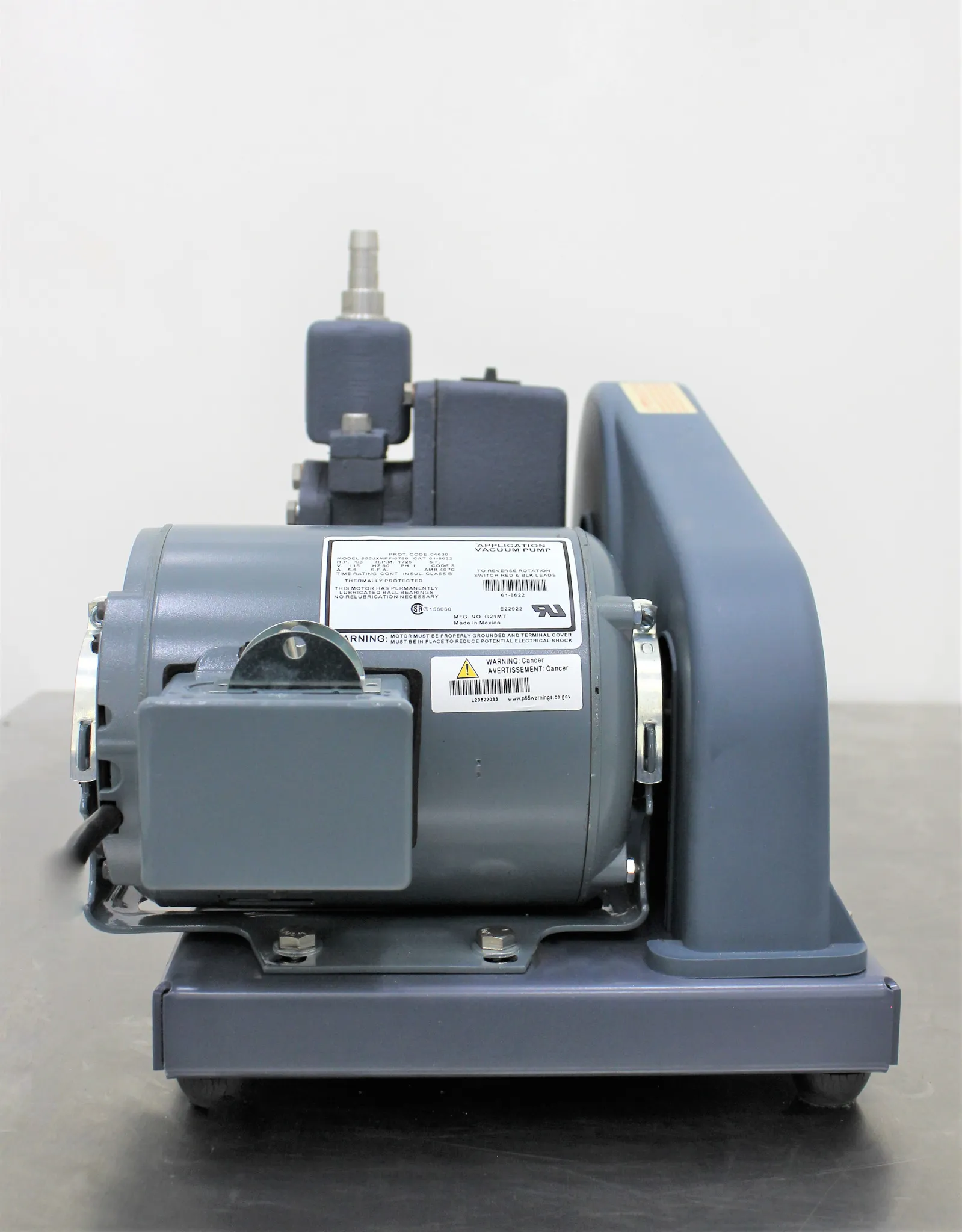 Welch 1400B-01 DuoSeal Belt Drive Rotary Vane Vacuum Pump