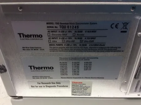 Thermo Electron TSQ Quantum Ultra EMR Mass Spectrometer