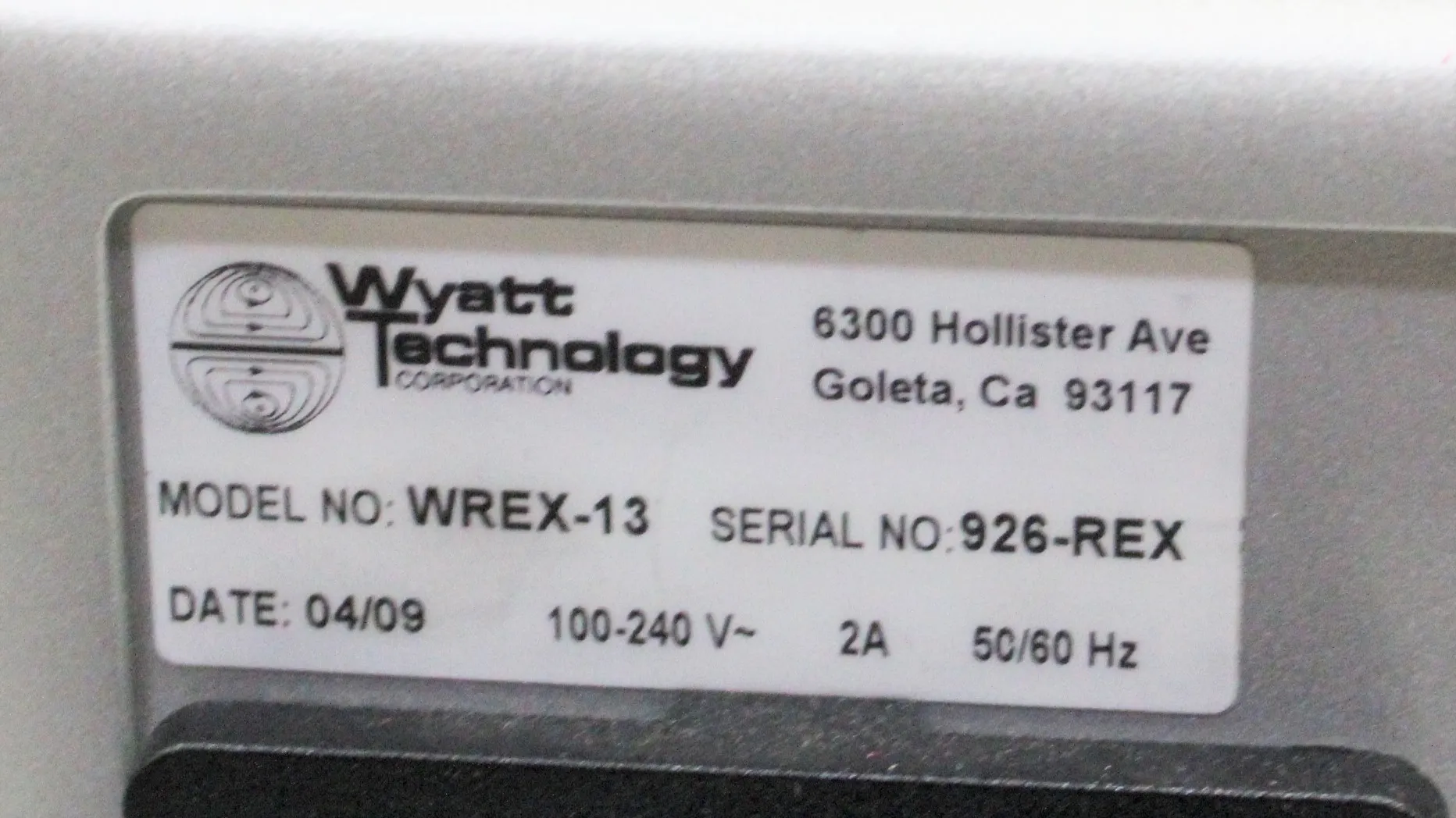 Wyatt Technology WREX-13 Differential Refractive Index Detector for HPLC / FPLC / GC / CE