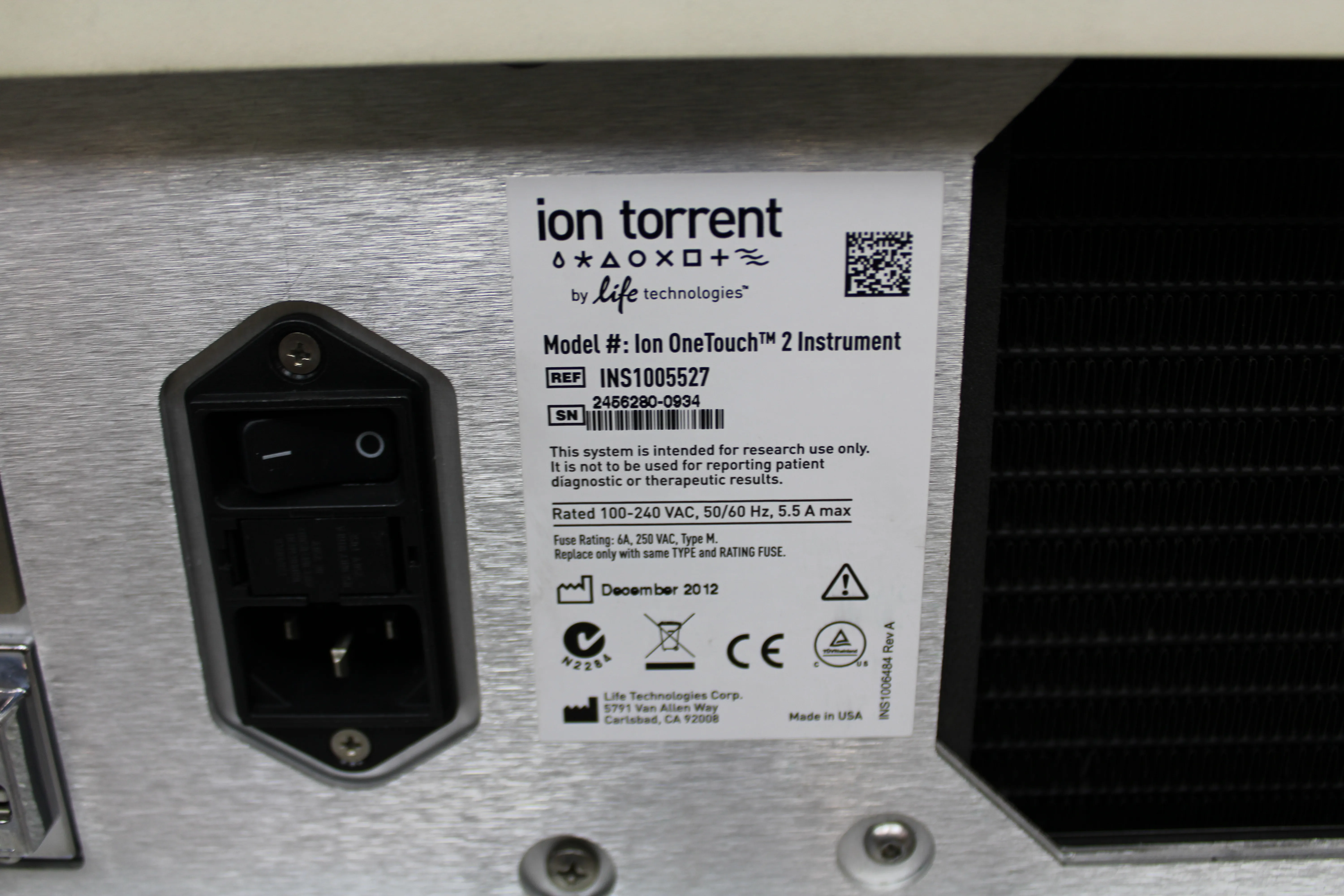 Ion Torrent DNA Sequencer - Ion OneTouch 2 - Used