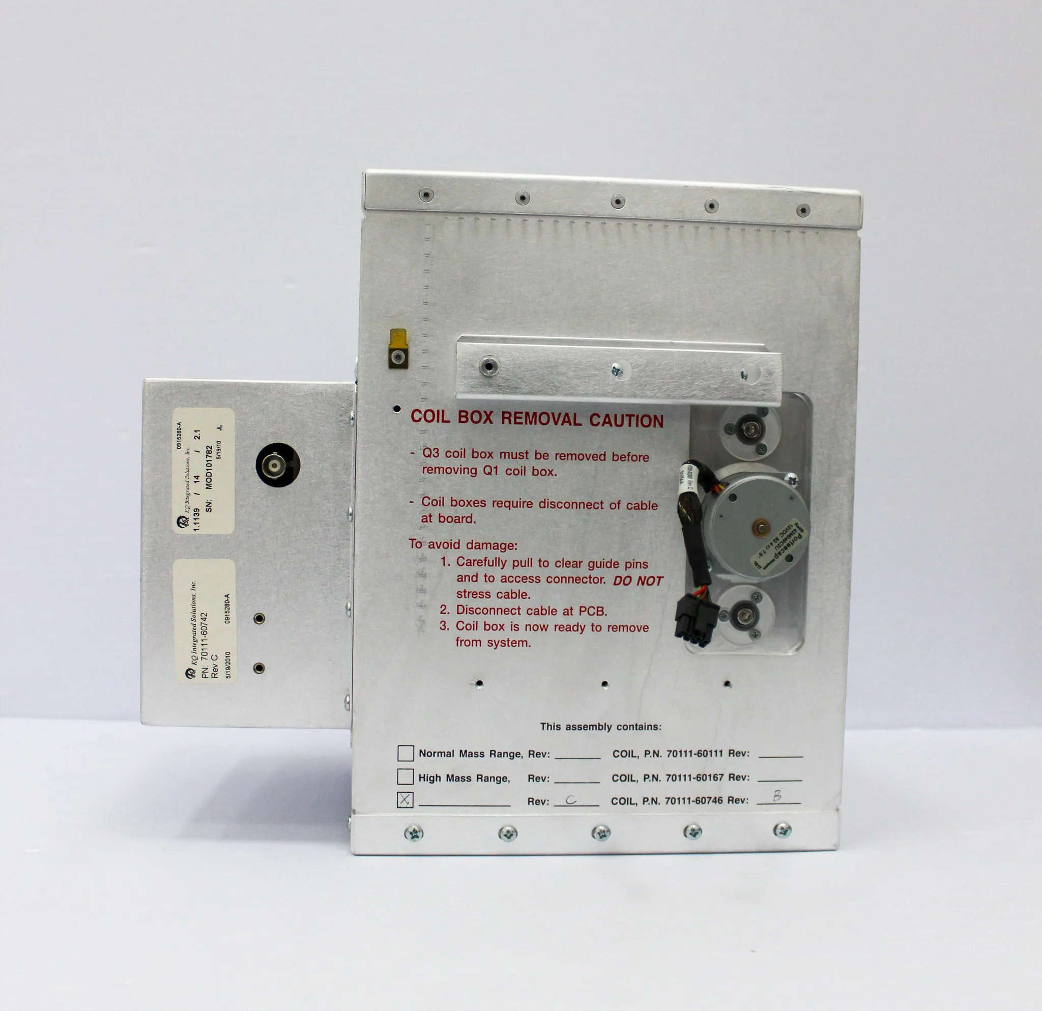 KQ Integrated Solutions -Thermo Coil Box Q3 Mass Range PN: 70111-60742