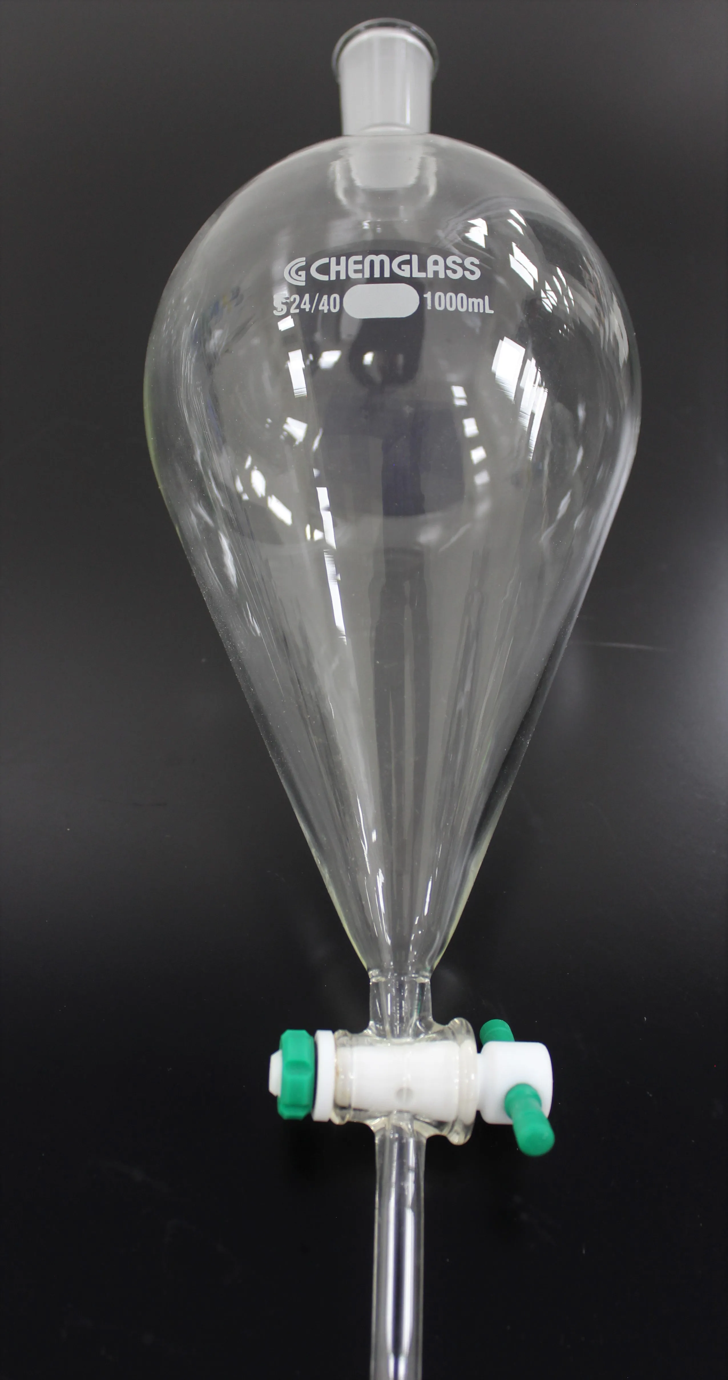 CHEMGLASS Teardrop Funnels Box of 11pcs: 125ml, 250ml, 500ml, 1000ml and 2000ml