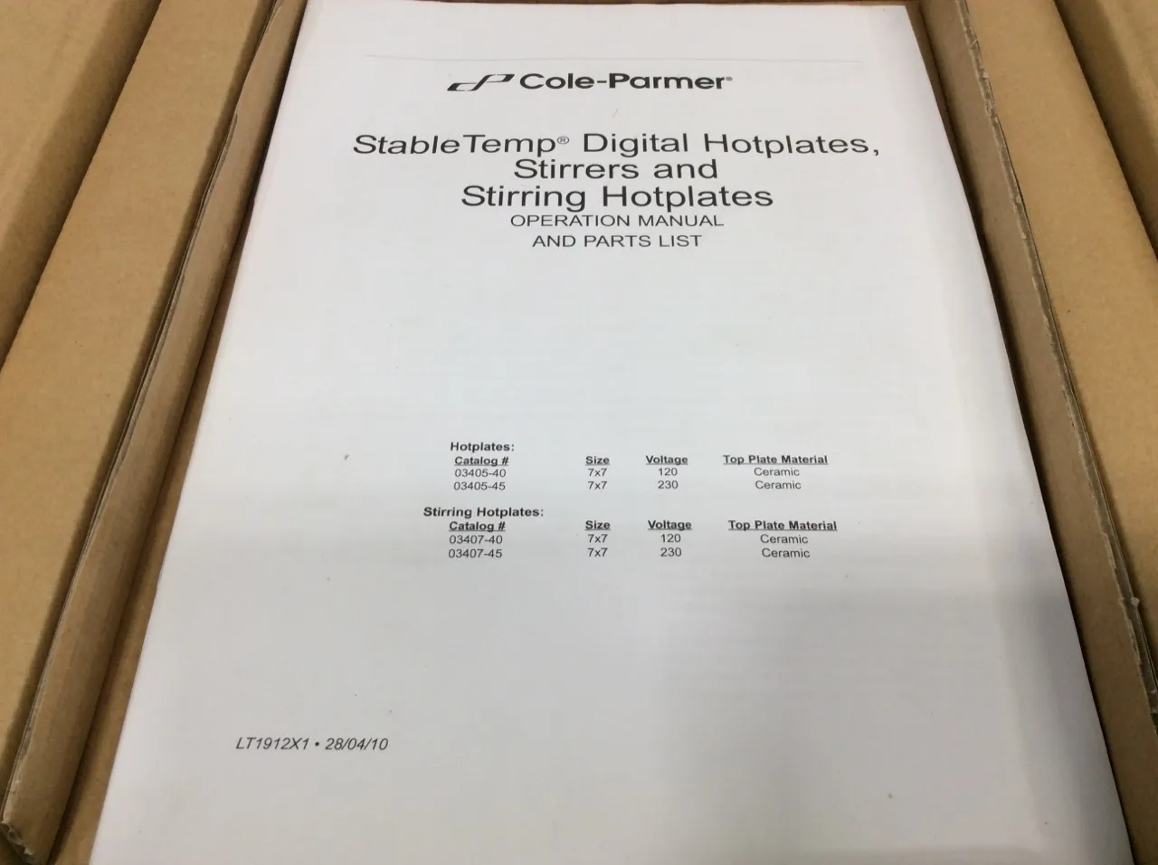 Cole Parmer Stabletemp Cat.03405-45 Laboratory Pharma Equipment