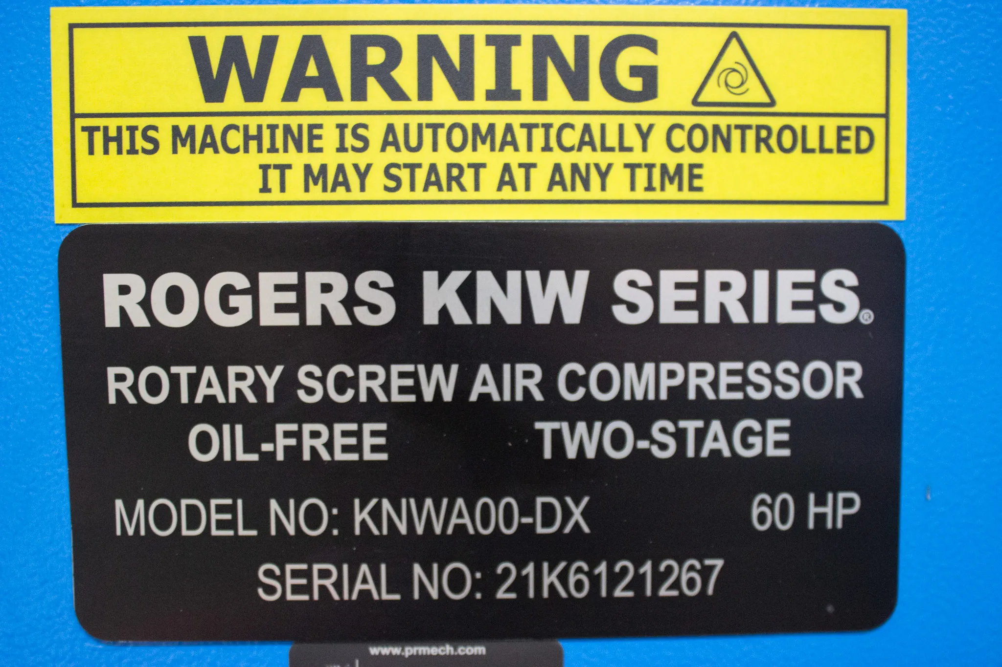 Rogers KNW Series Oil-Free Rotary Screw Air Compressor Model #KNWA00-DX