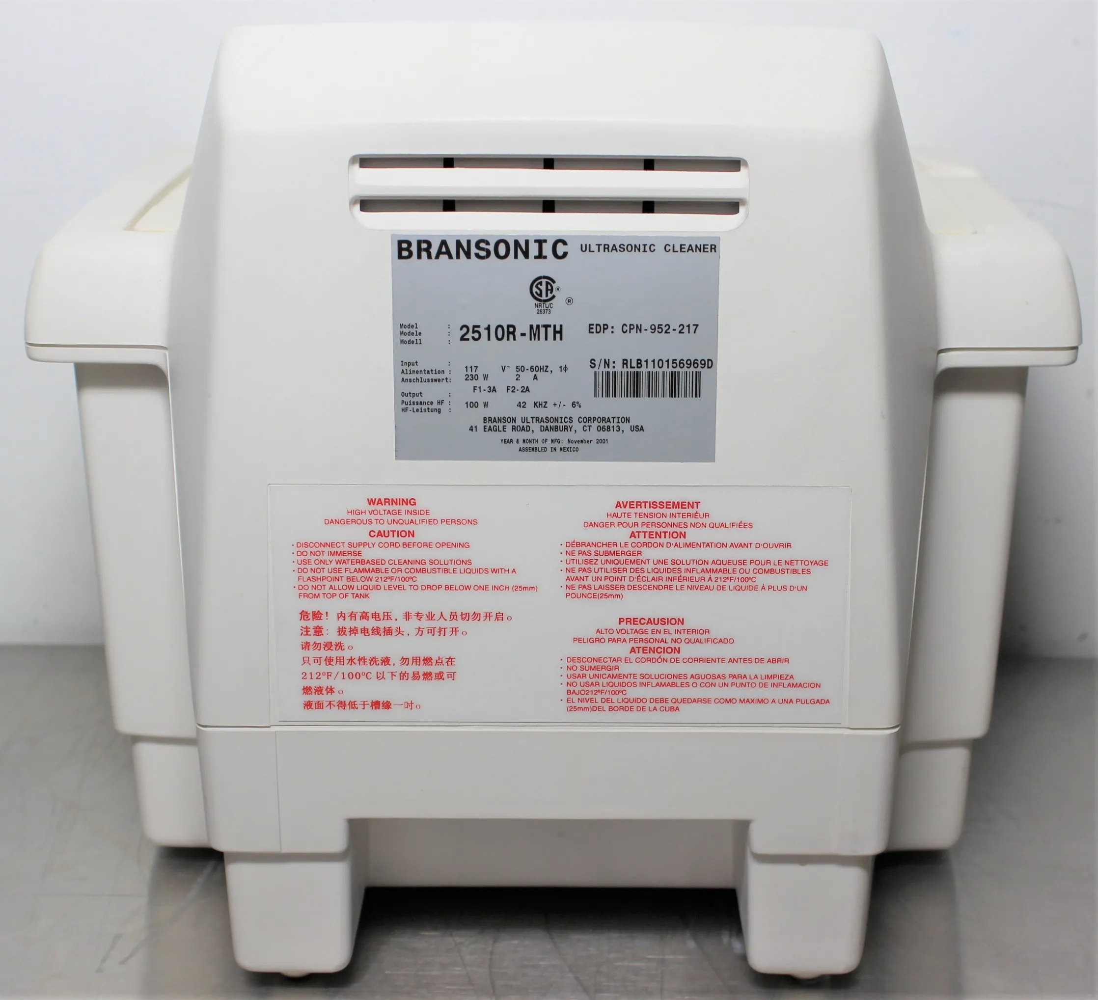 Branson Ultrasonic Cleaner 2510R-MTH