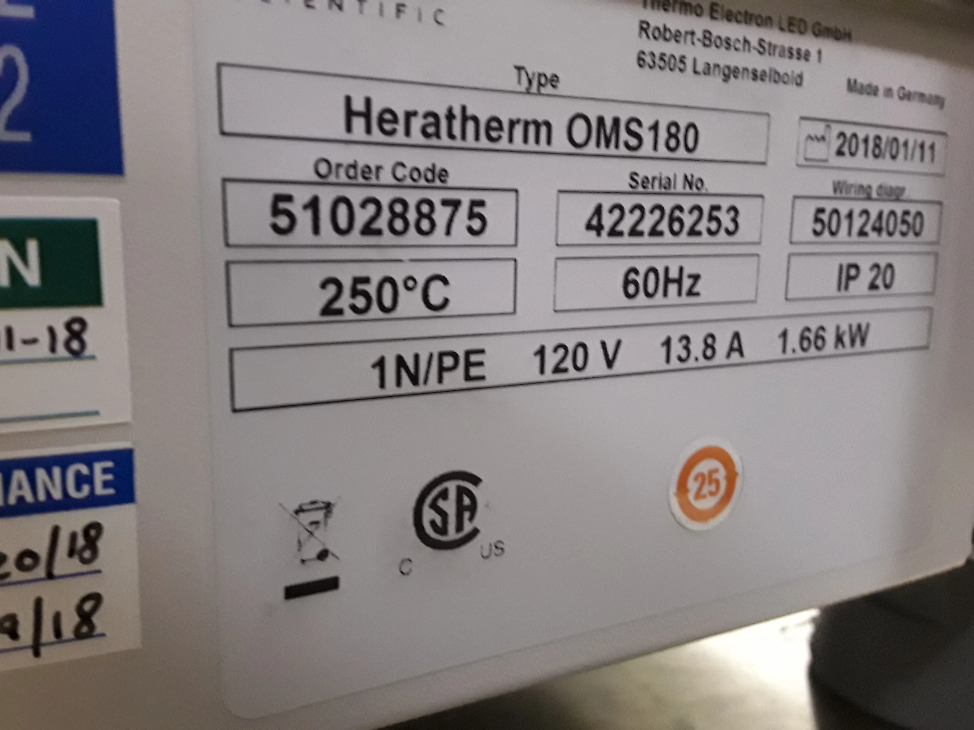 Thermo Fisher Heratherm General Protocol Oven 51028875