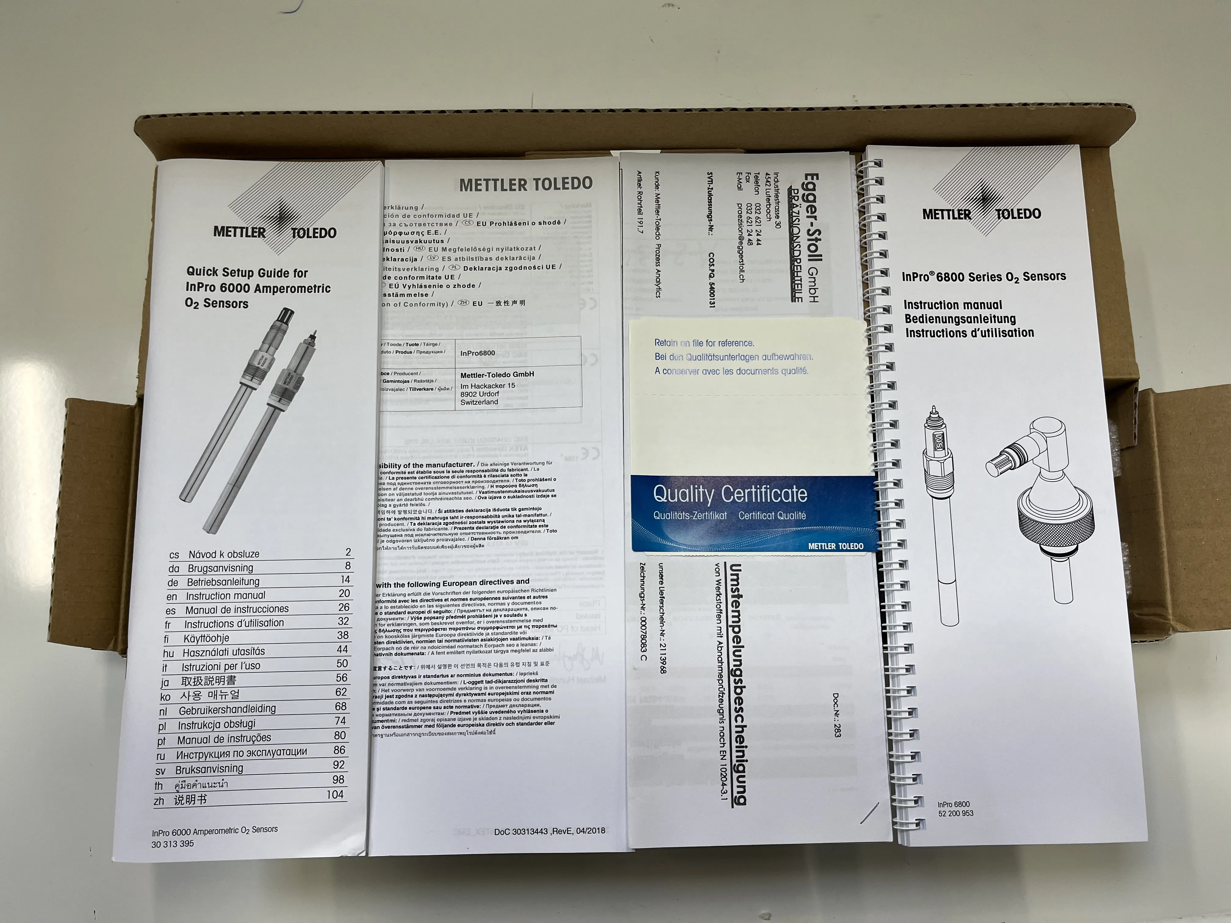 Mettler Toledo Dissolved Oxygen Sensor Model 52200966