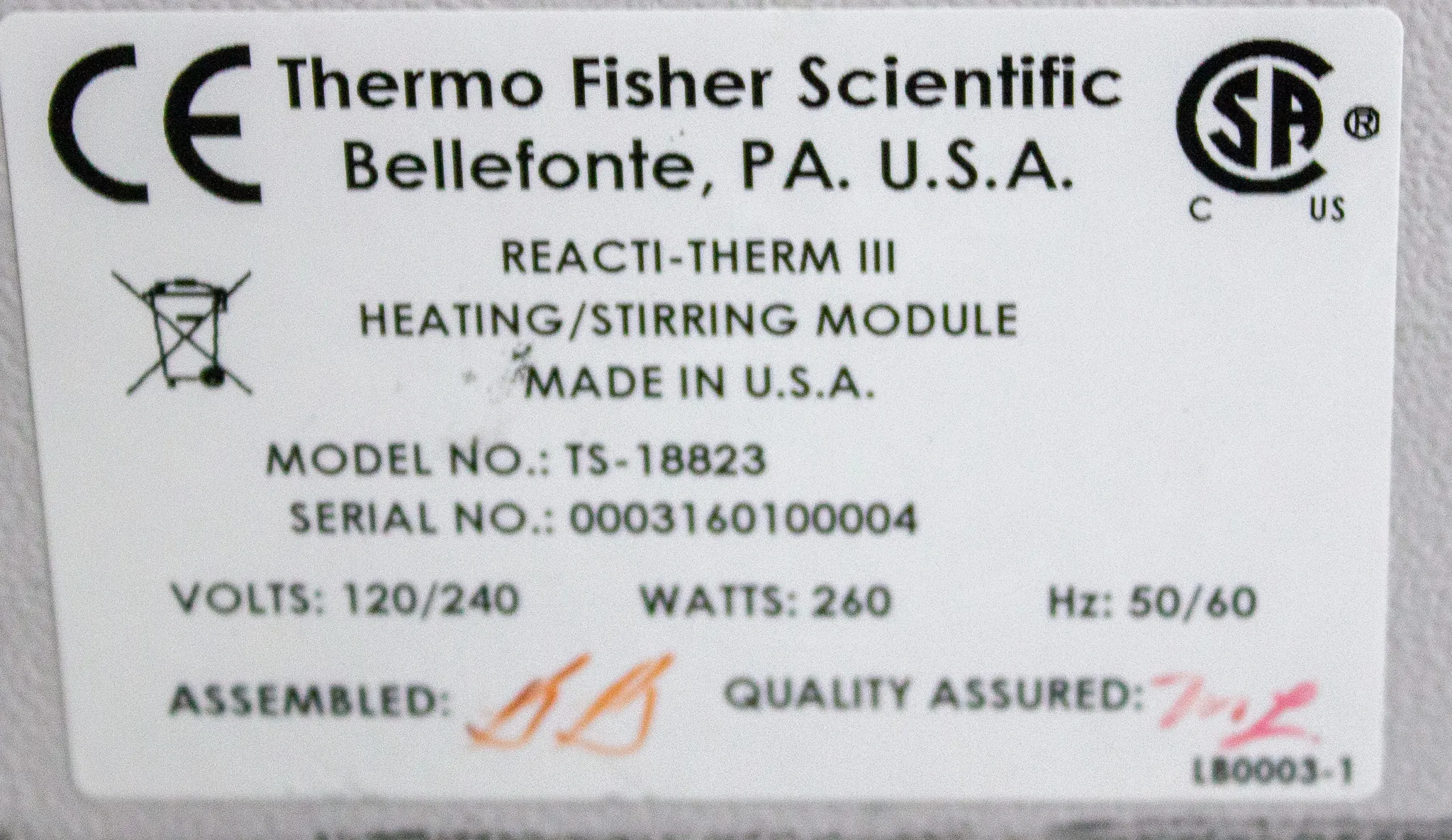 Thermo Scientific Reacti-Therm TS-18823 Heating Stirring Module