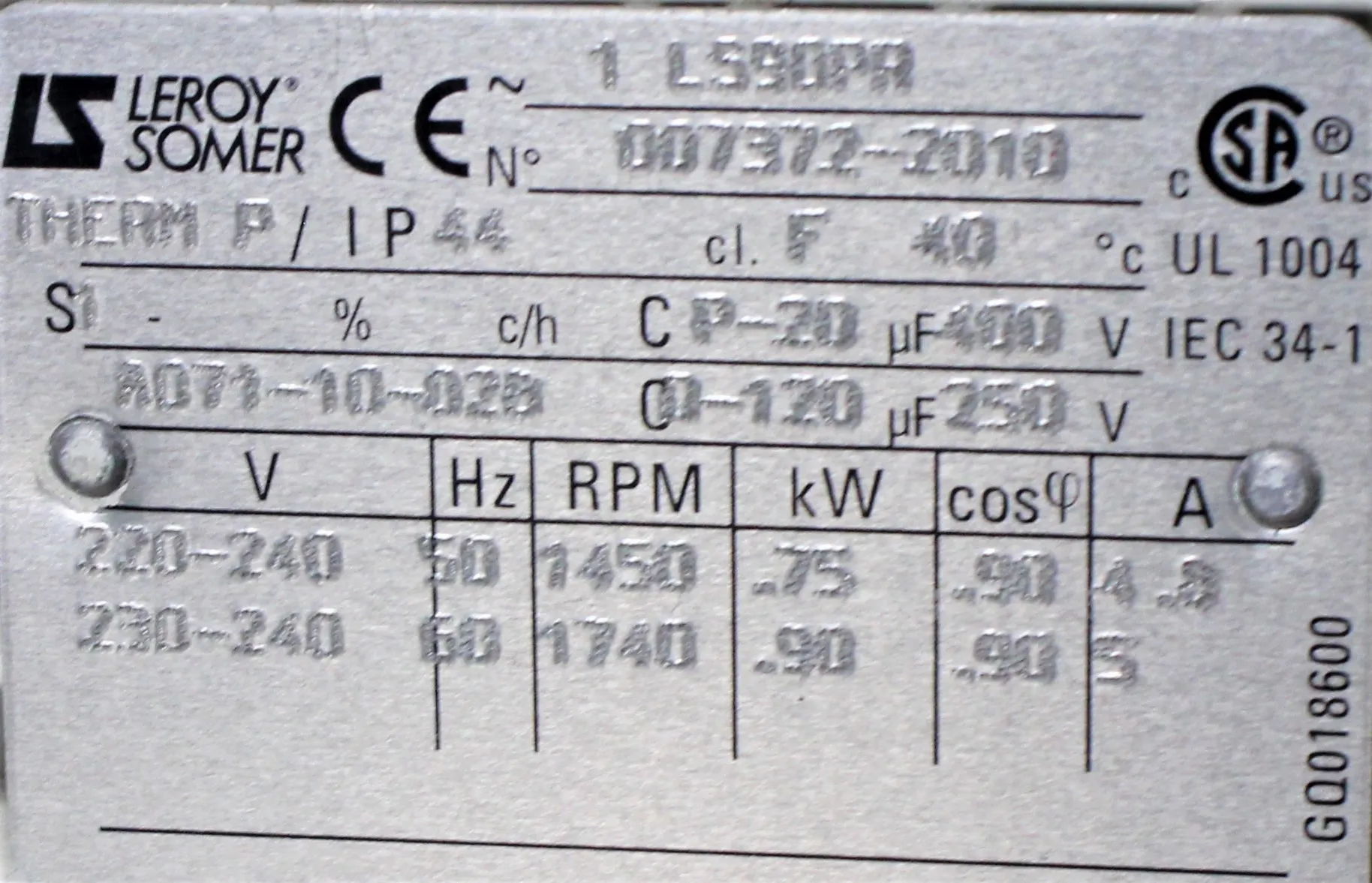 Edwards A374-15-903 Vacuum Pump