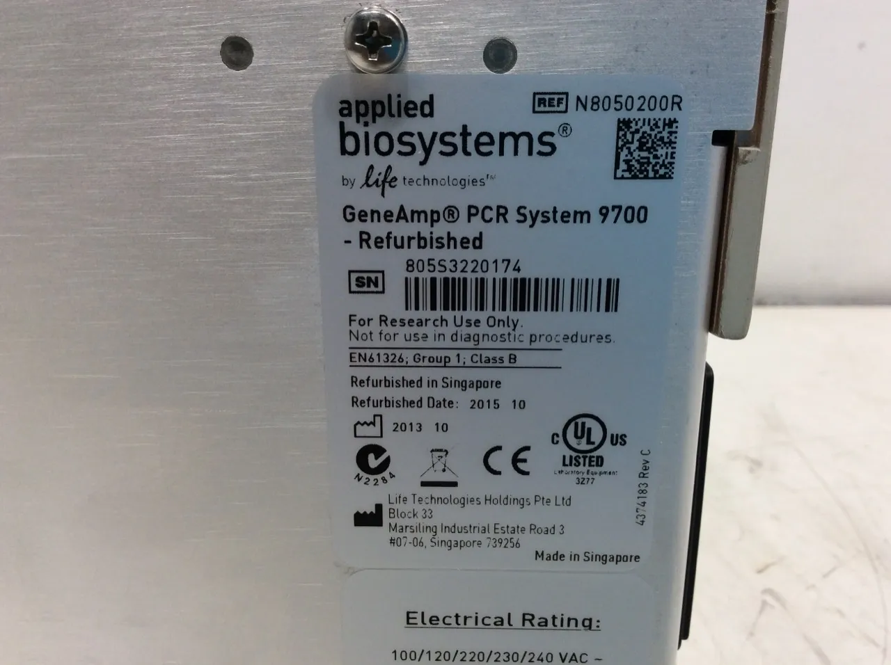 Applied Biosystems GeneAmp PCR System 9700