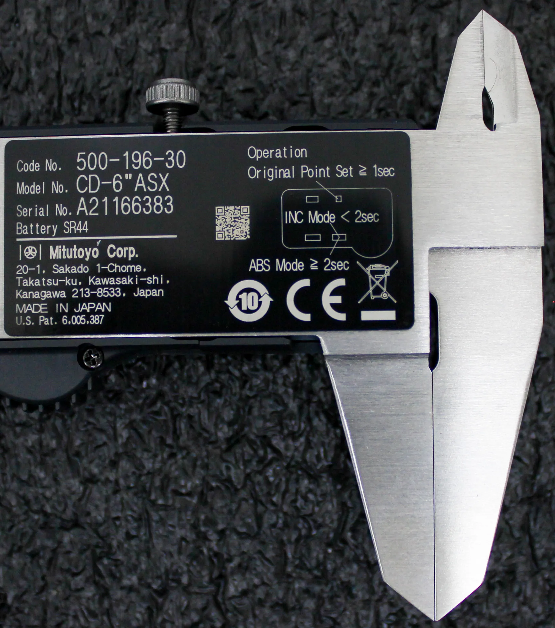 Mitutoyo CD-6''ASX Digimatic Caliper Density Meter