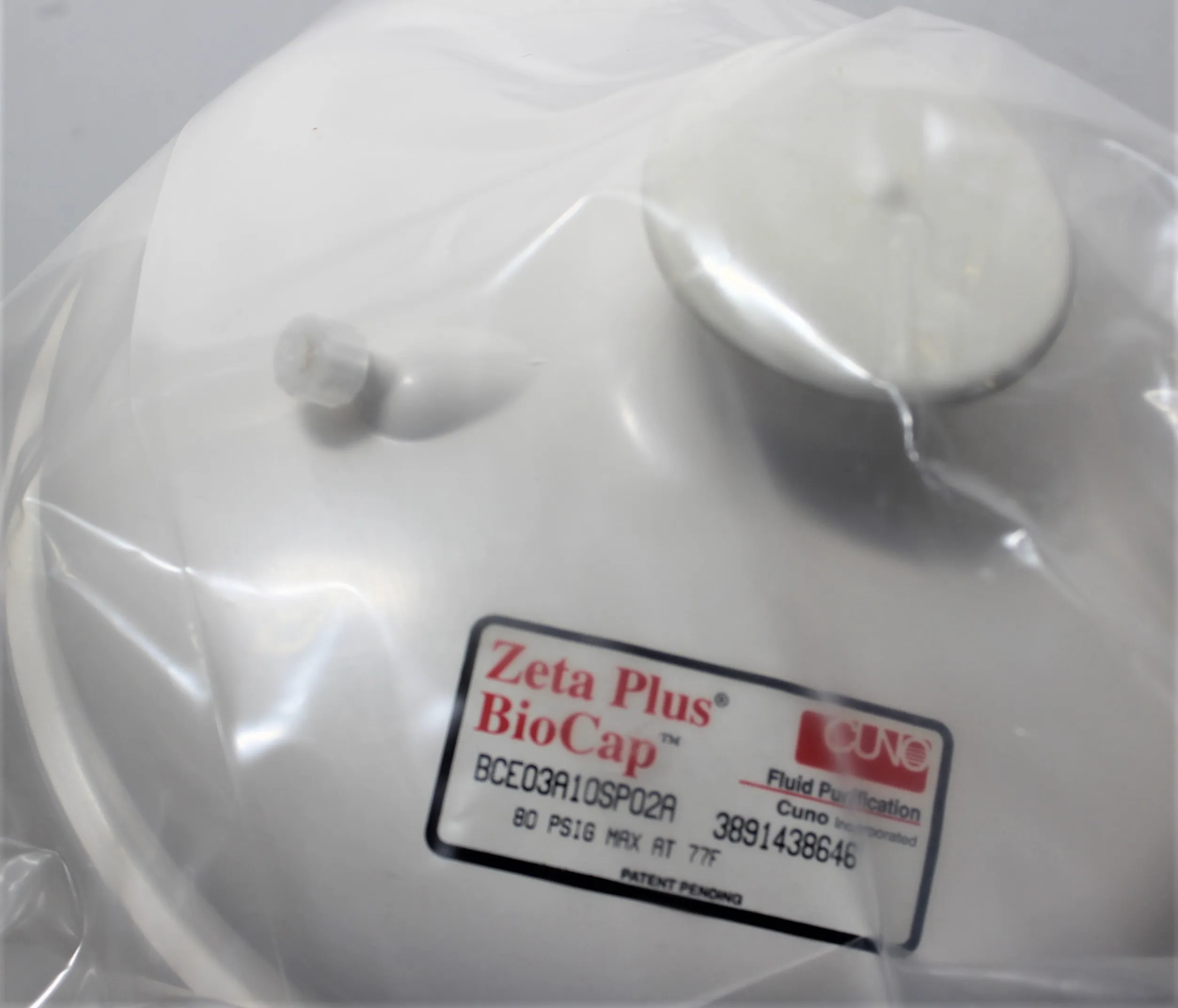 CUNO Zeta Plus Fluid Purification BioCap BCE03A10SP02A TK (Turnkey) New Lab Accessory