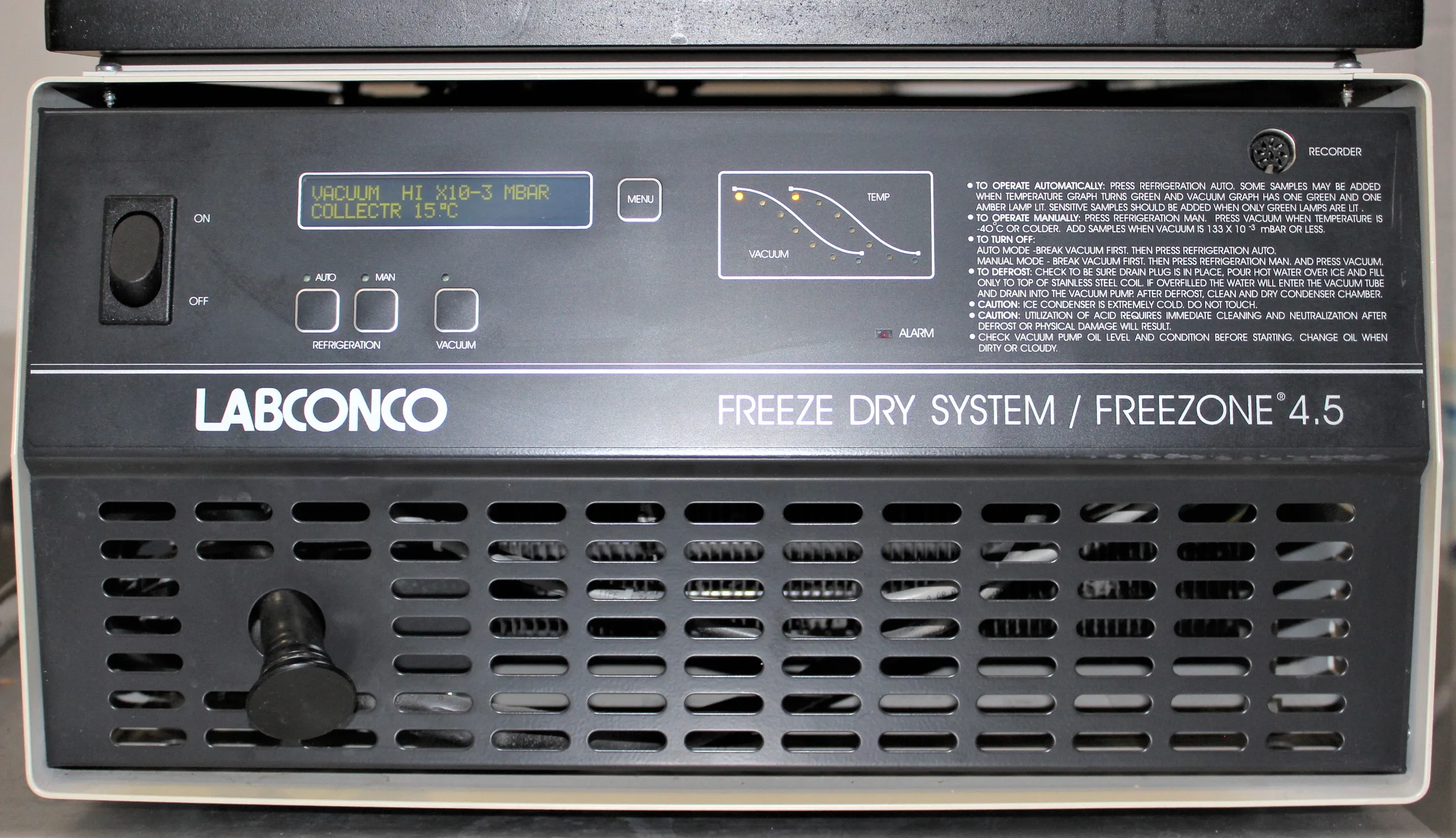 Labconco FreeZone 4.5 77500-00 Freeze Dry System