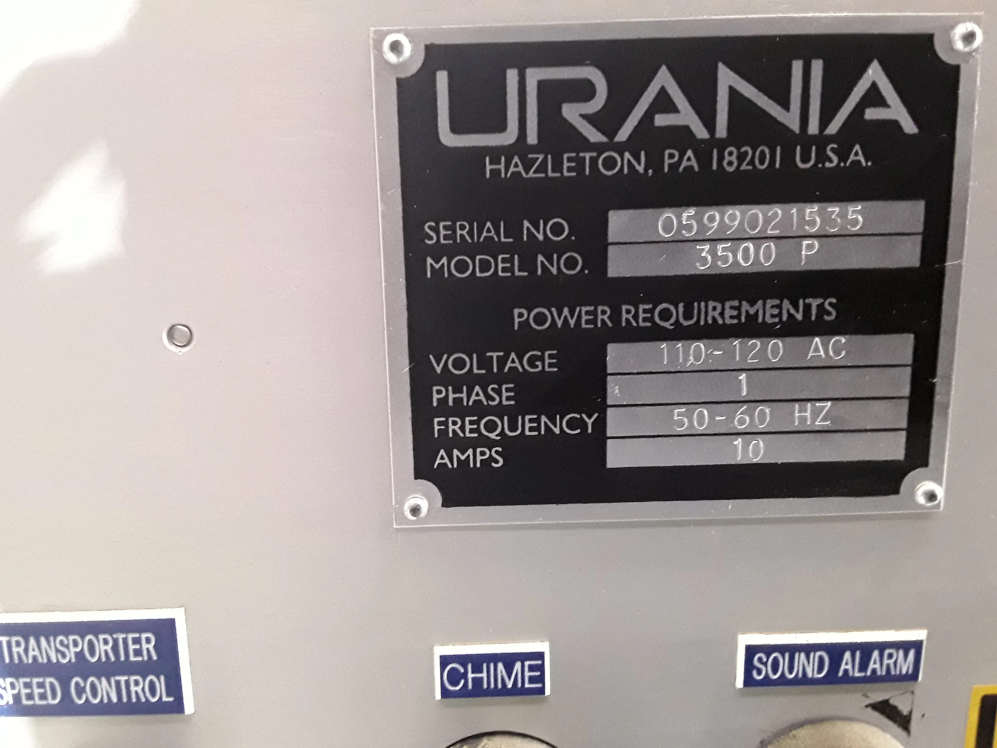 Urania 3500P Packager / Bag Sealer Machine