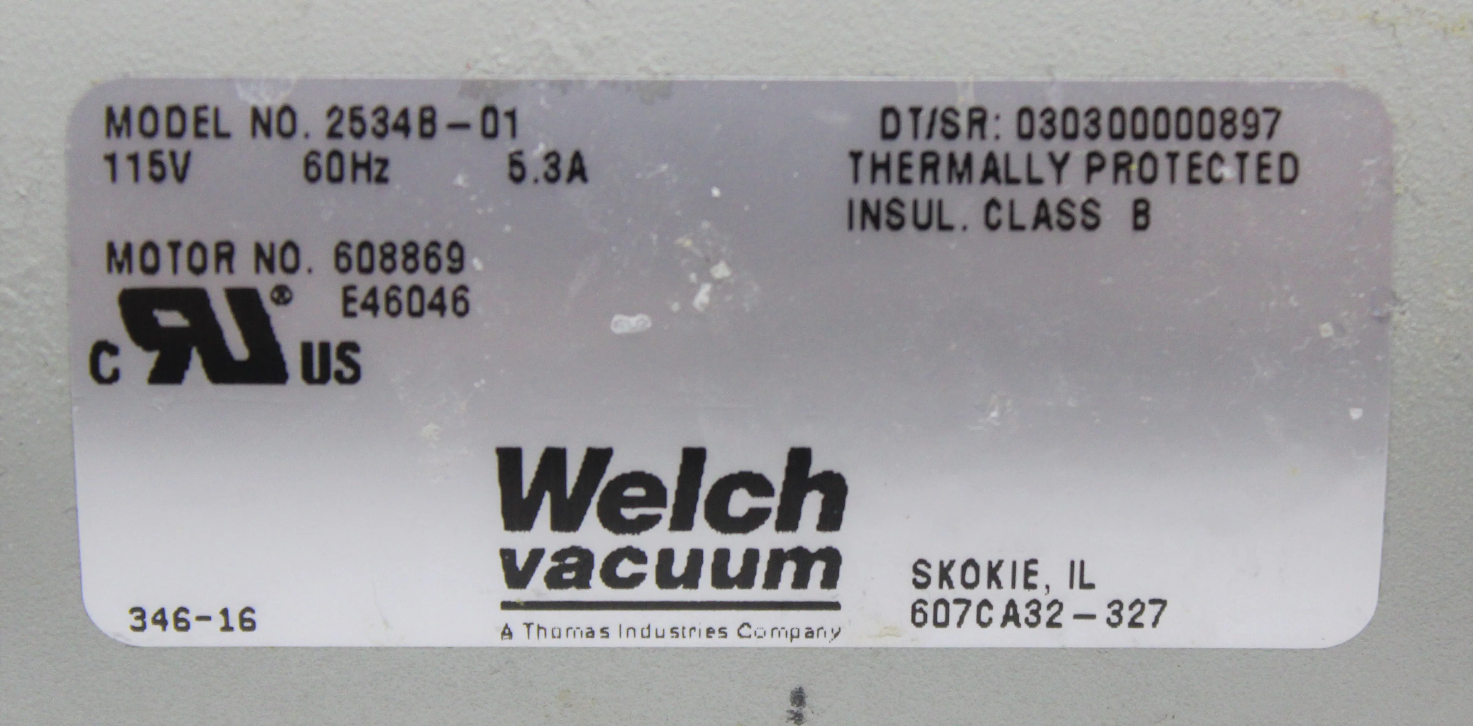 Welch 2522B-01 Vacuum Pump 120V