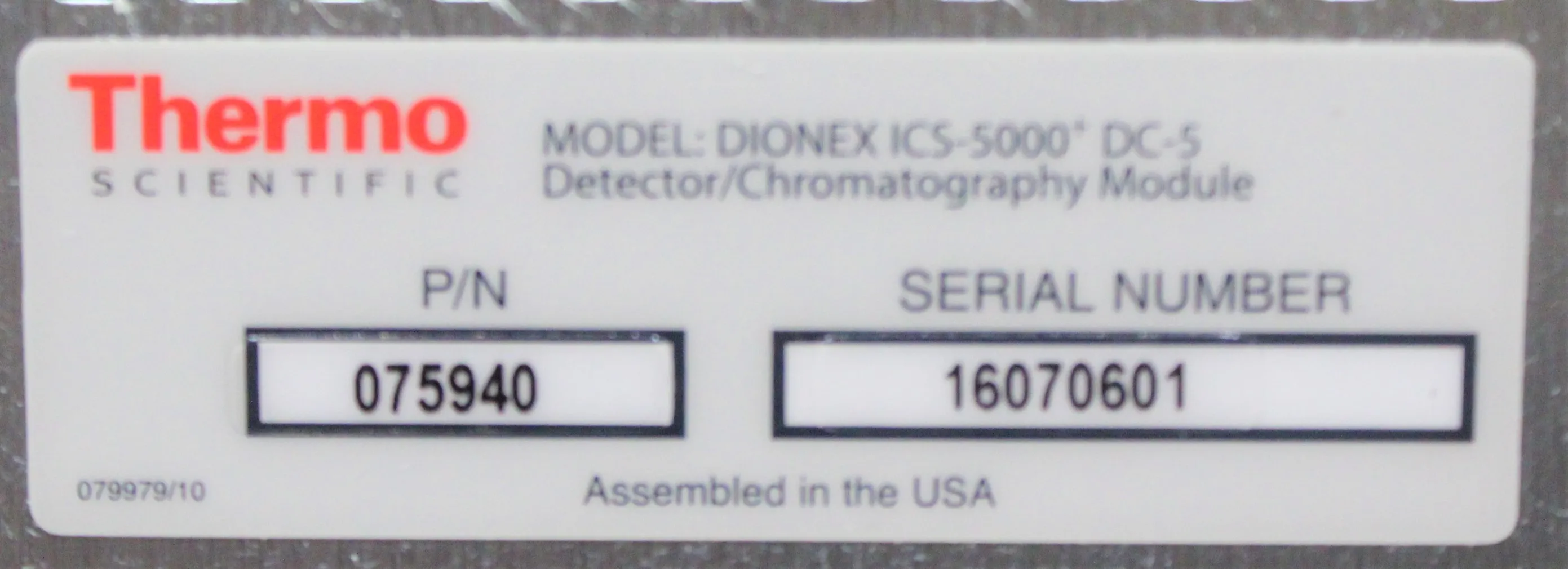 Thermo Fisher Dionex ICS-5000+DC-5 Detector/Chromatography Compartment