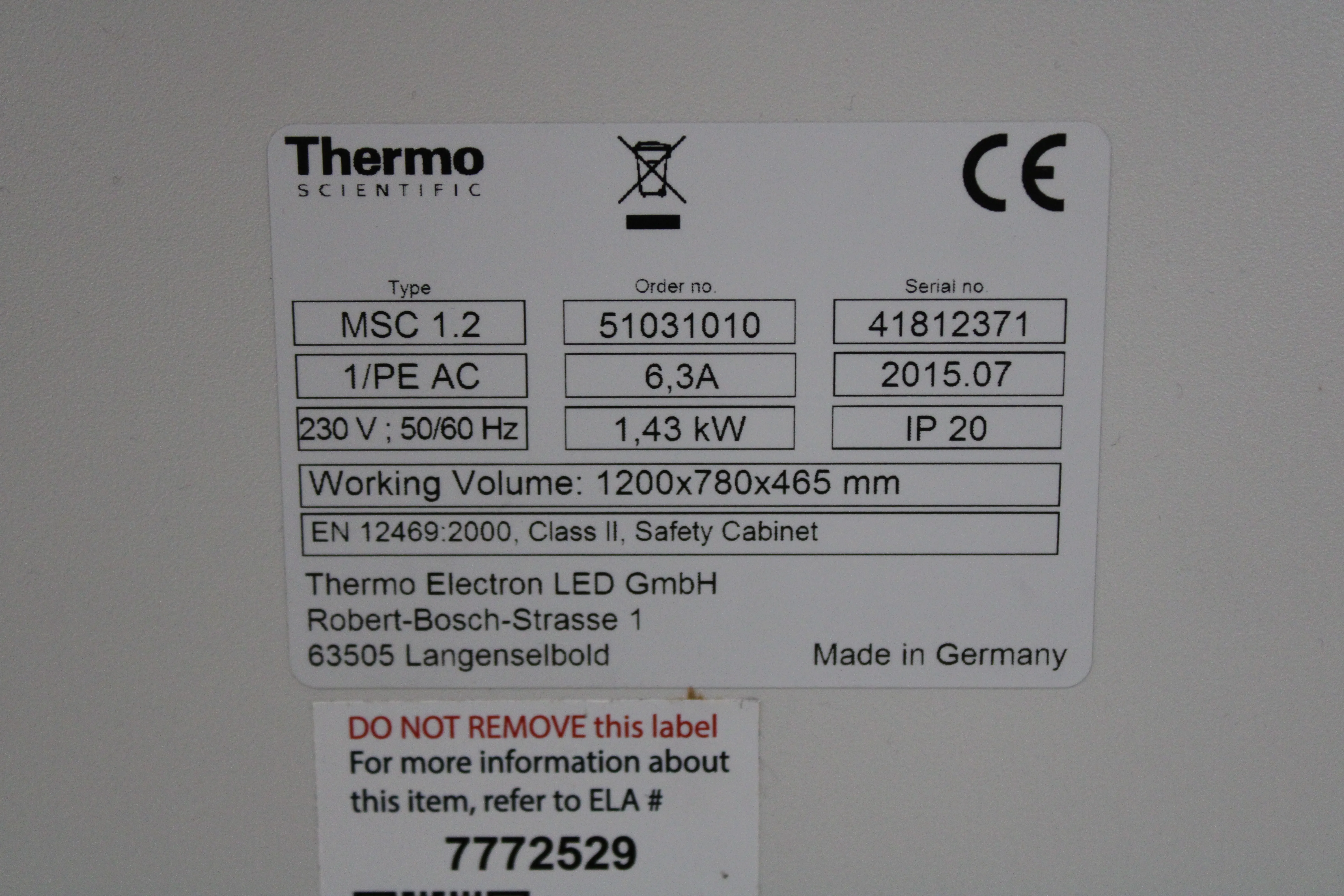 Thermo Scientific MSC-Advantage Class II Biological Safety Cabinet