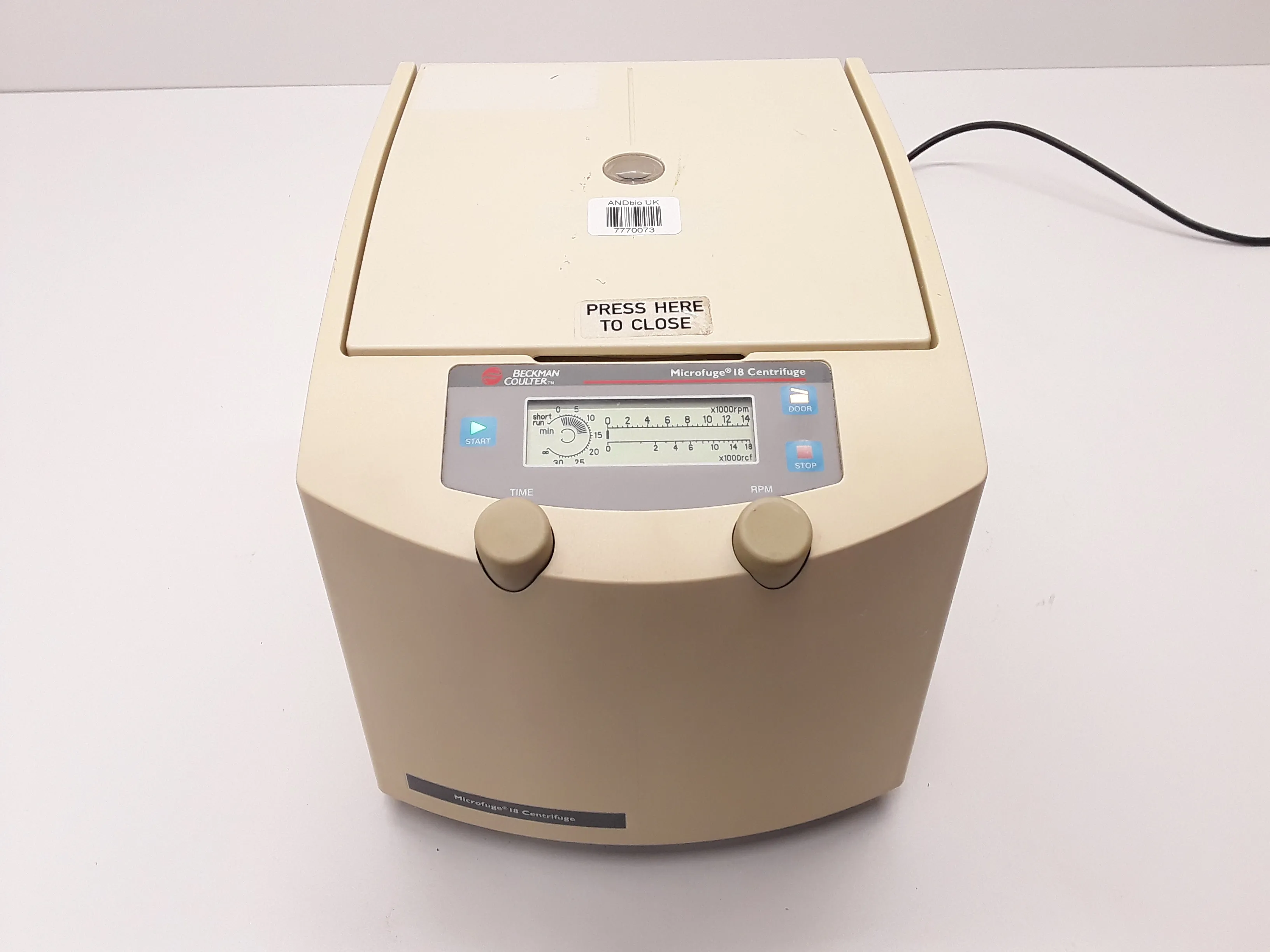 Beckman Coulter 367161 18 Microcentrifuge with F241.5P Rotor 14,000 RPM