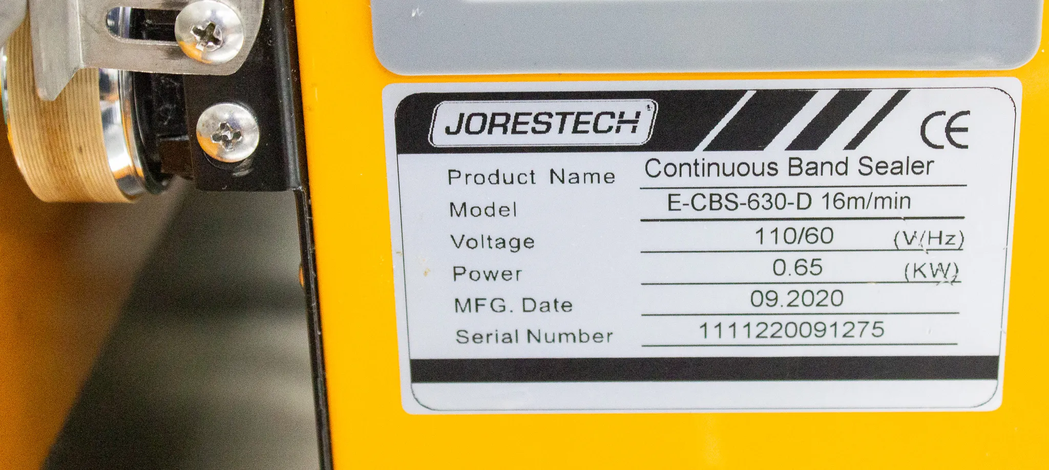 Jorestech Continuous Band Sealer Model E-CBS-630D