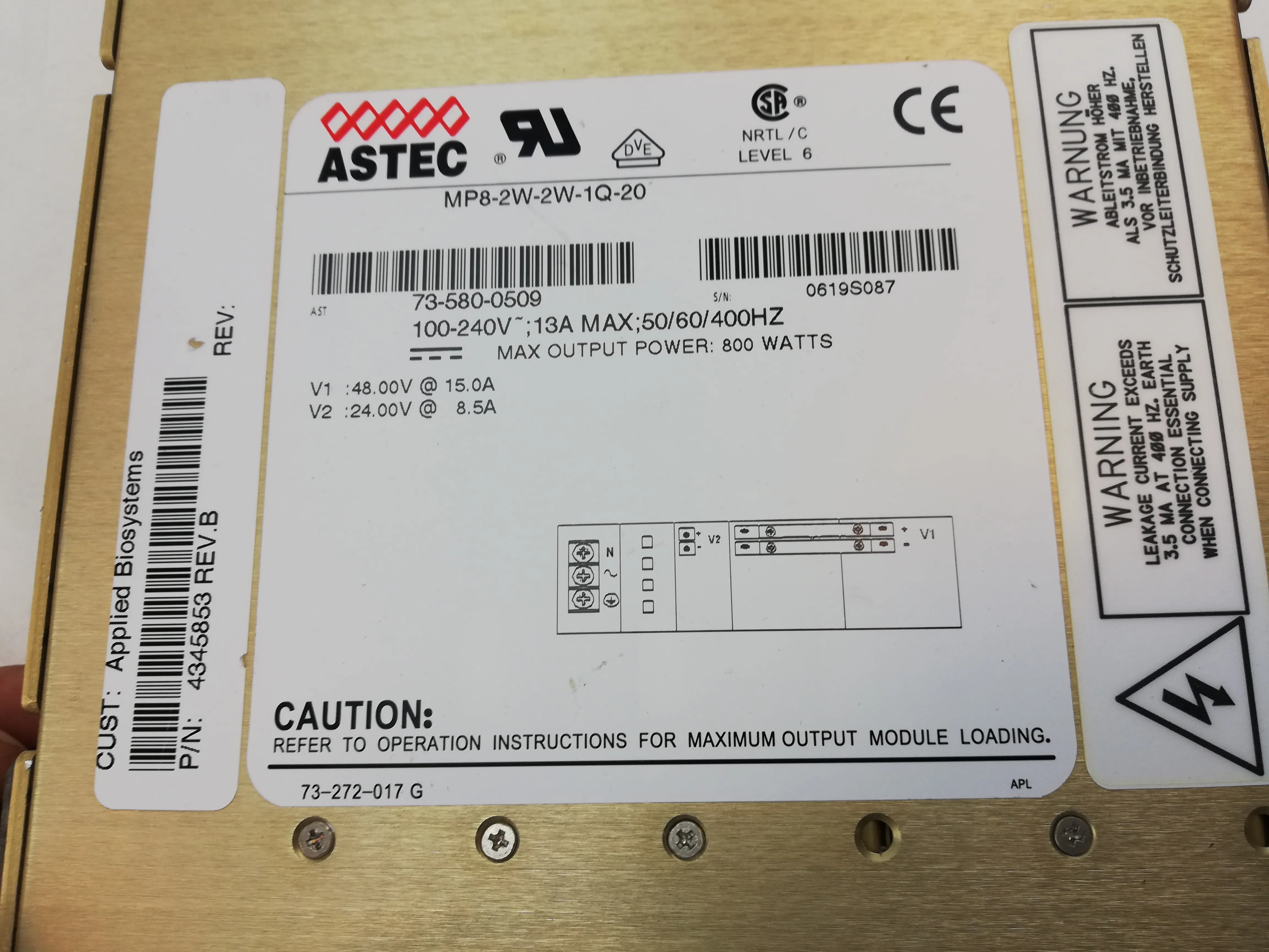 Astec MVP Series Power Supply 4345853