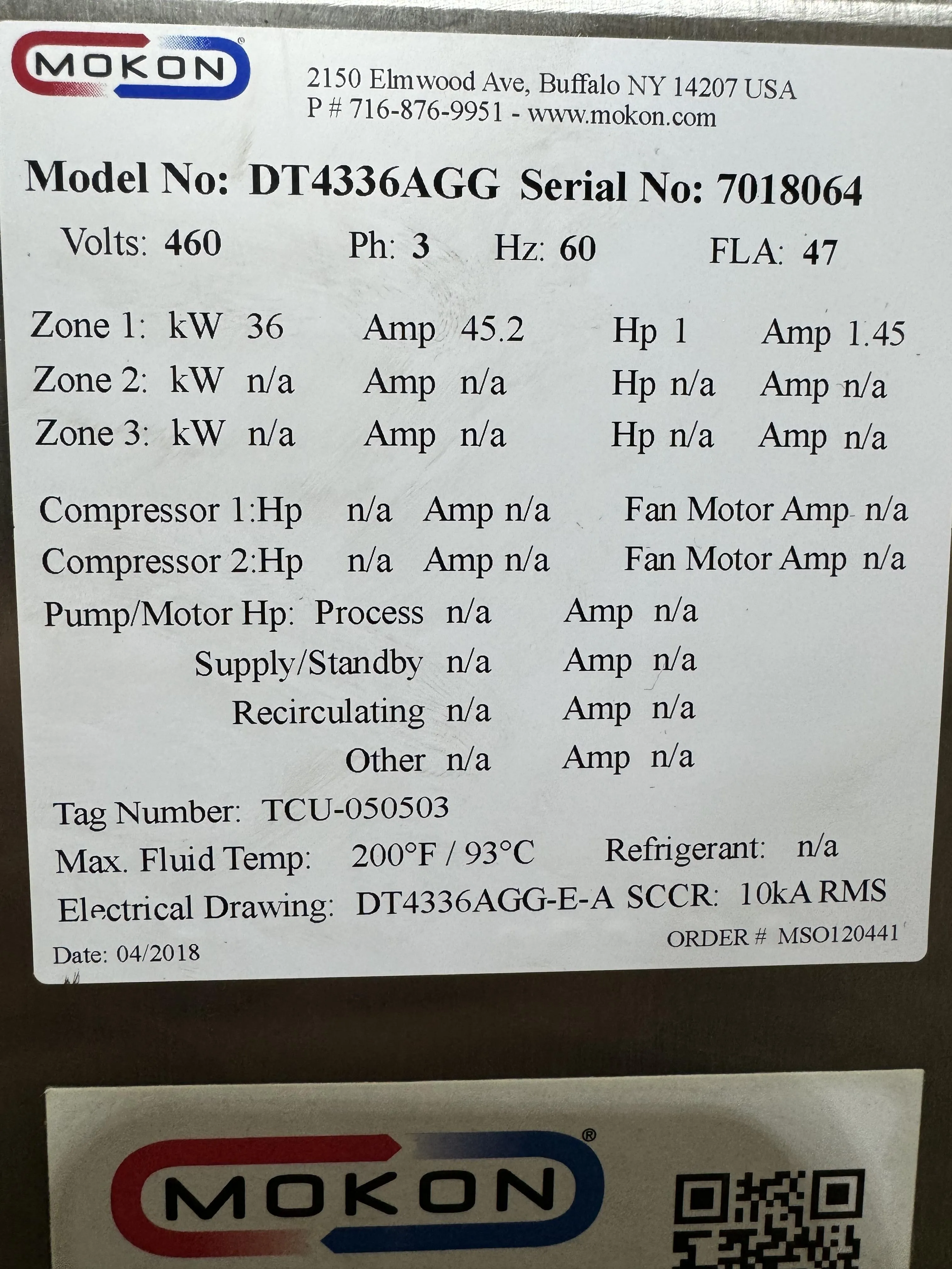 Mokon - Hydrothermal DT44336AGG Circulating Water Temperature Control System