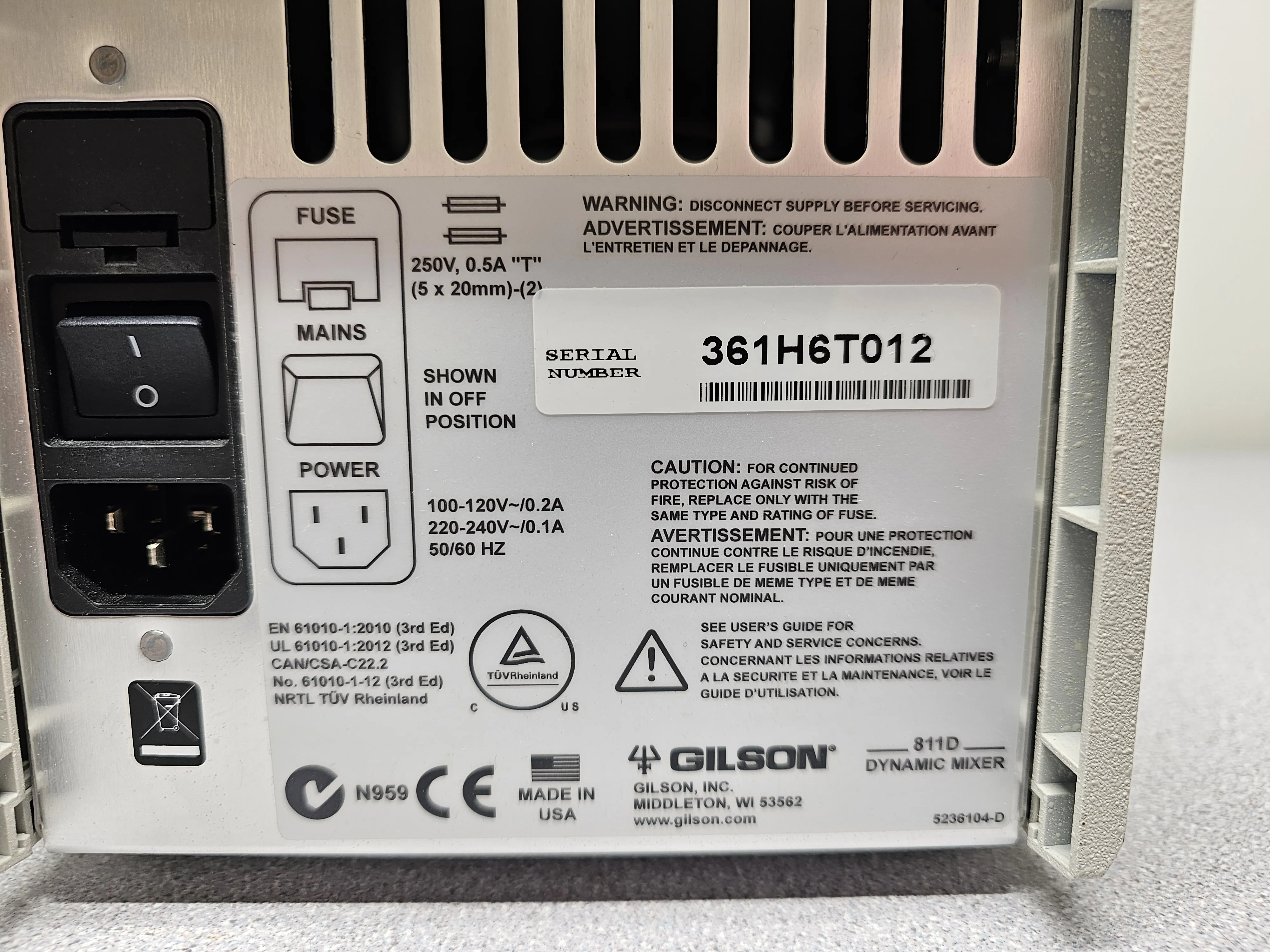 Gilson 811D Dynamic Mixer HPLC Module for High-Efficiency Mixing