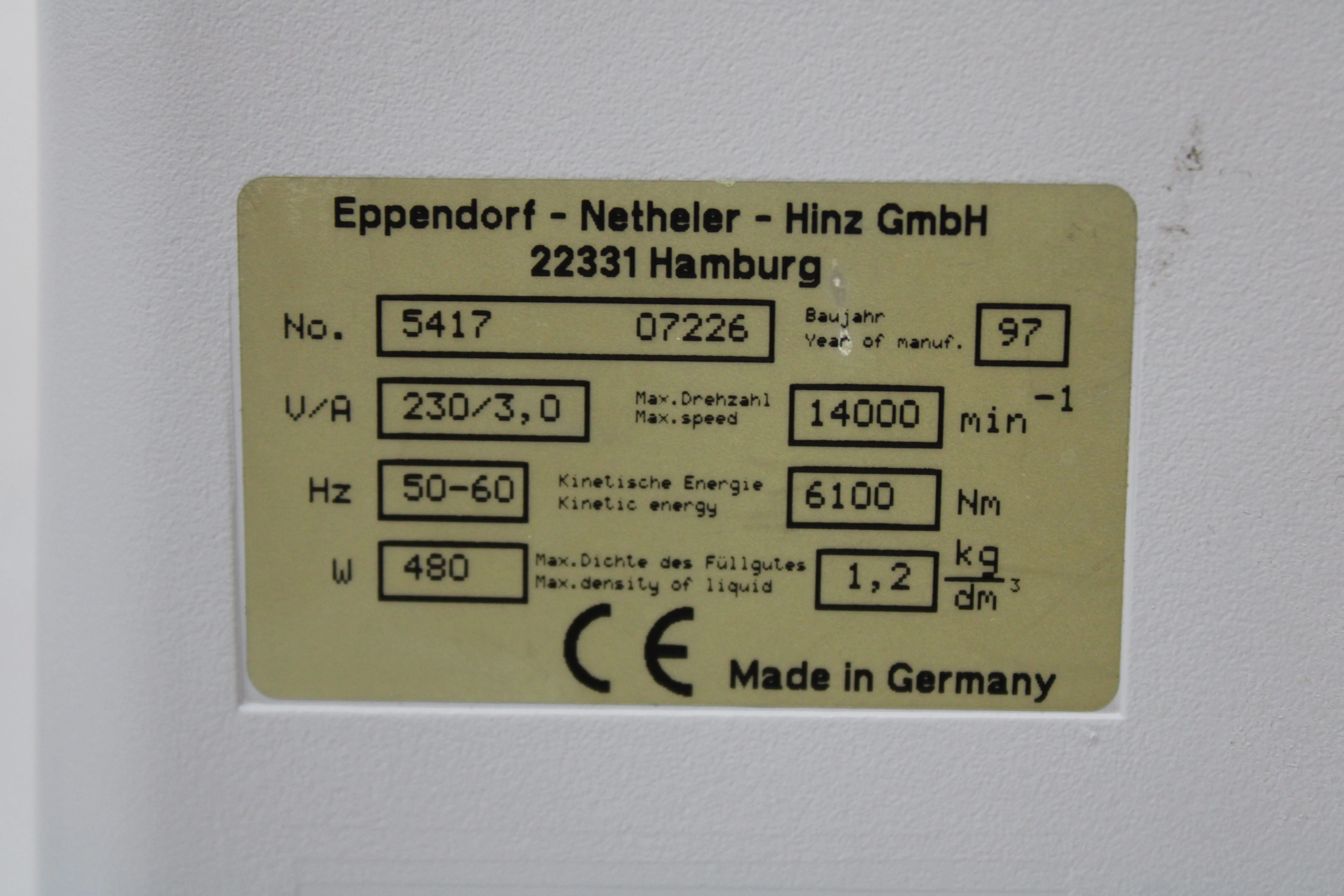 Eppendorf 5417C Centrifuge Rotor