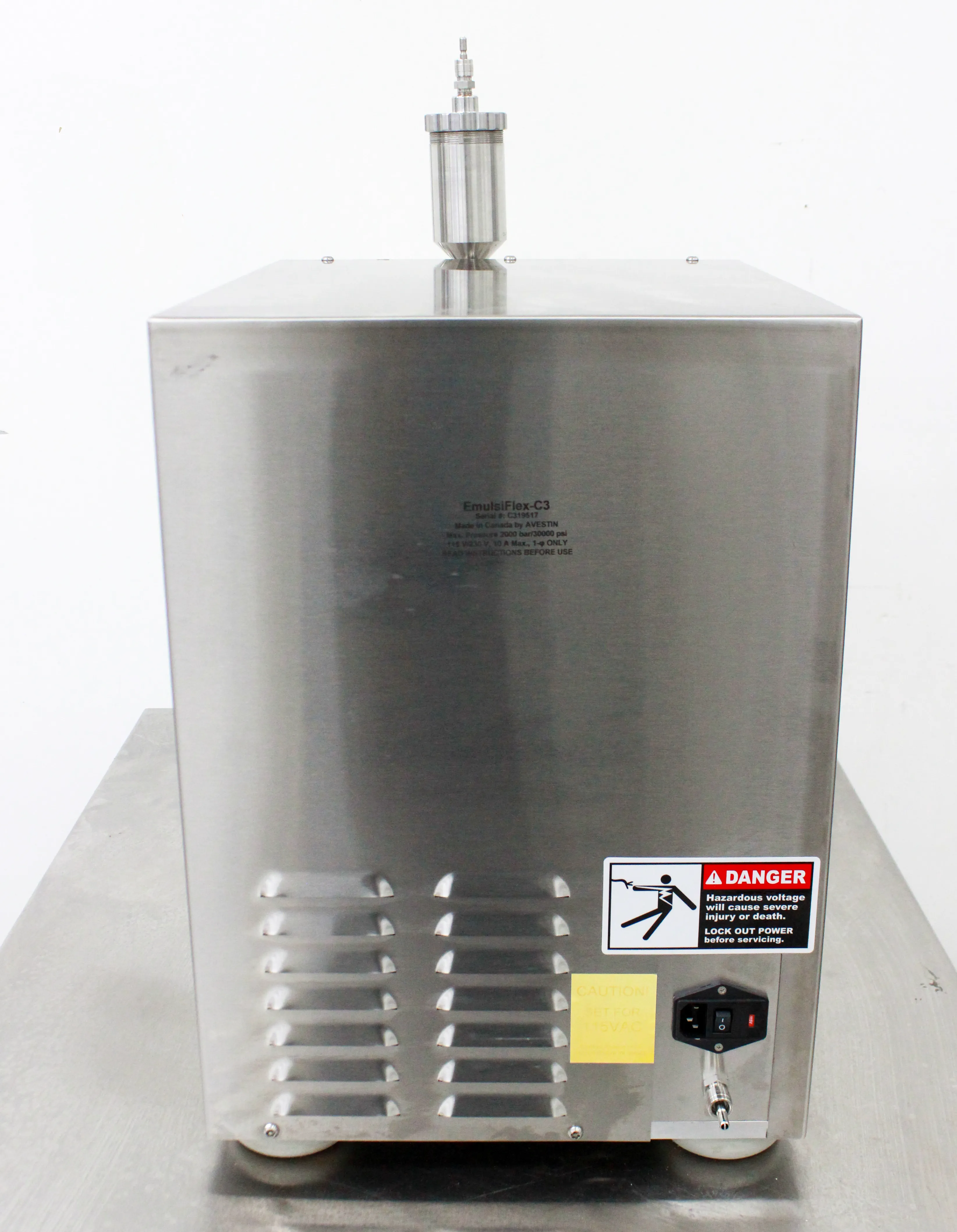 Avestin EmulsiFlex C3 High Pressure Homogenizer Laboratory Equipment 120V 50Hz/60Hz