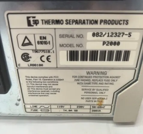 Thermo Seperation Products P2000 Binary Gradient Pump