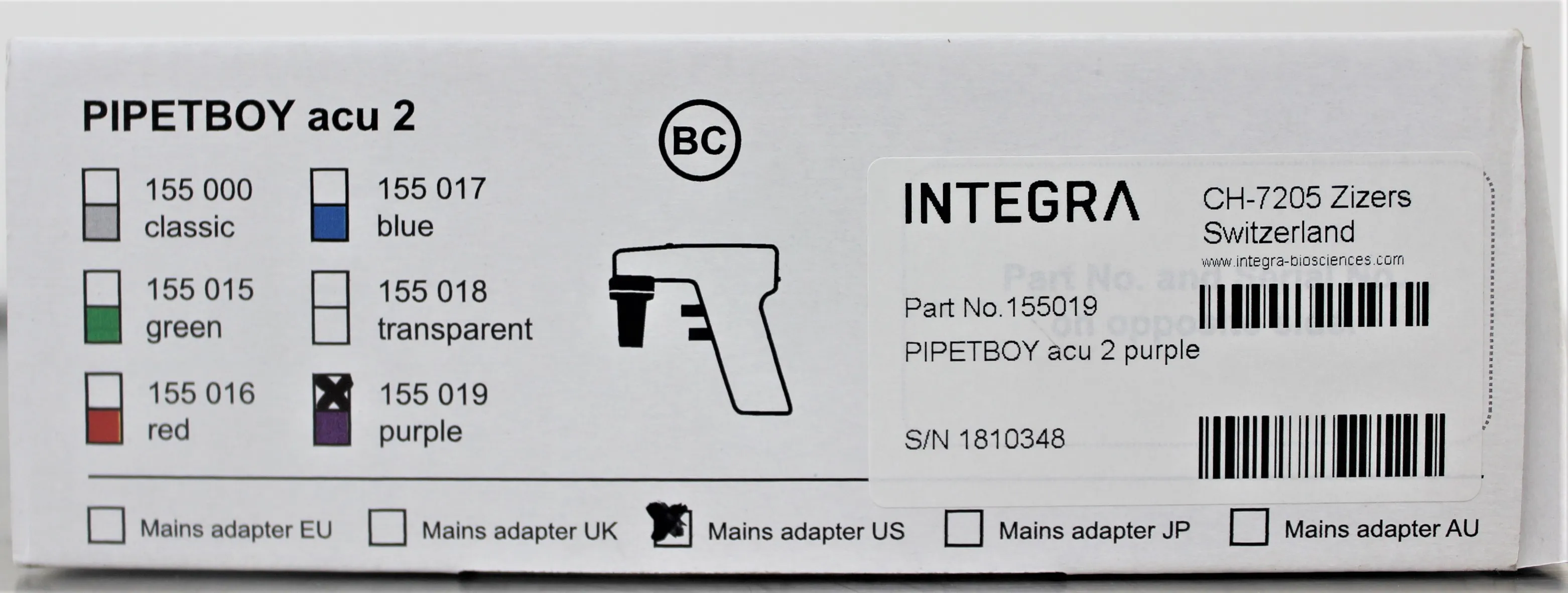 Integra Biosciences Pipetboy 2 Pipet