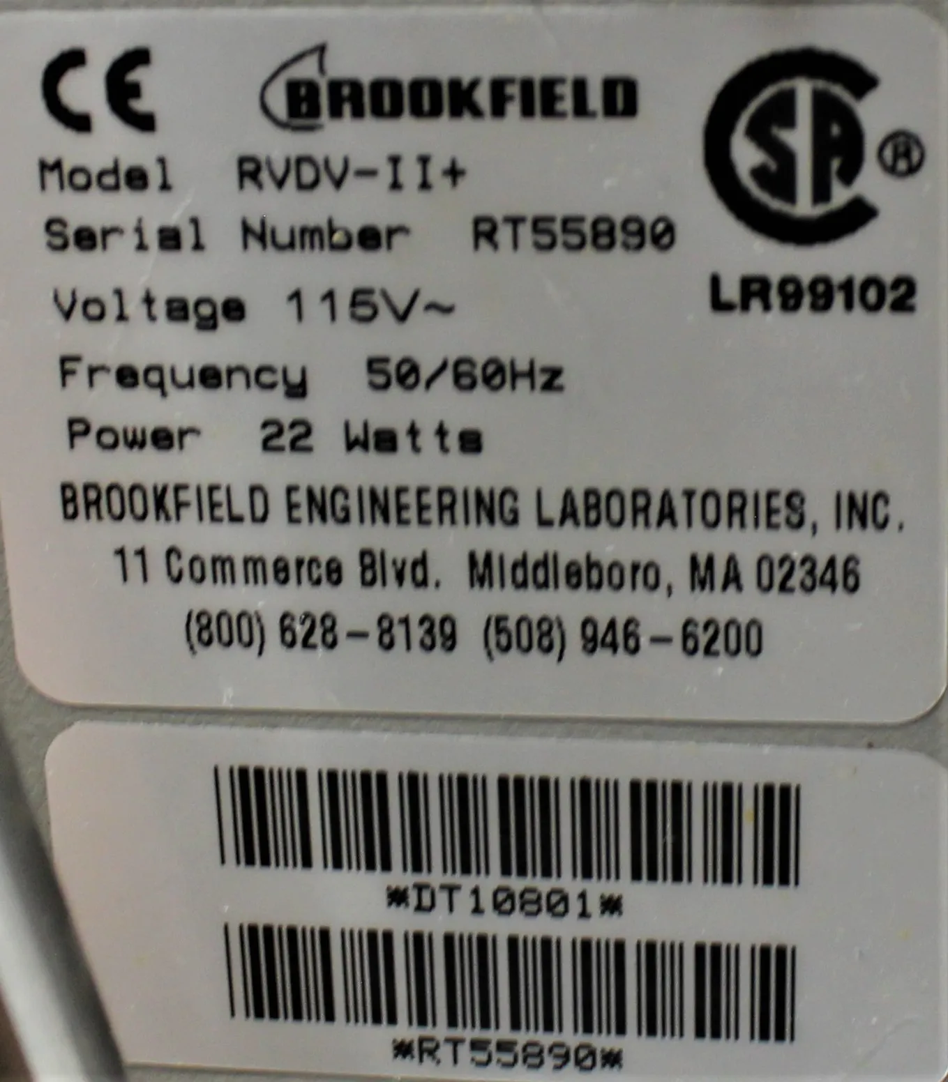 Brookfield Programmable DV-II+ Viscometer RVDV-II+