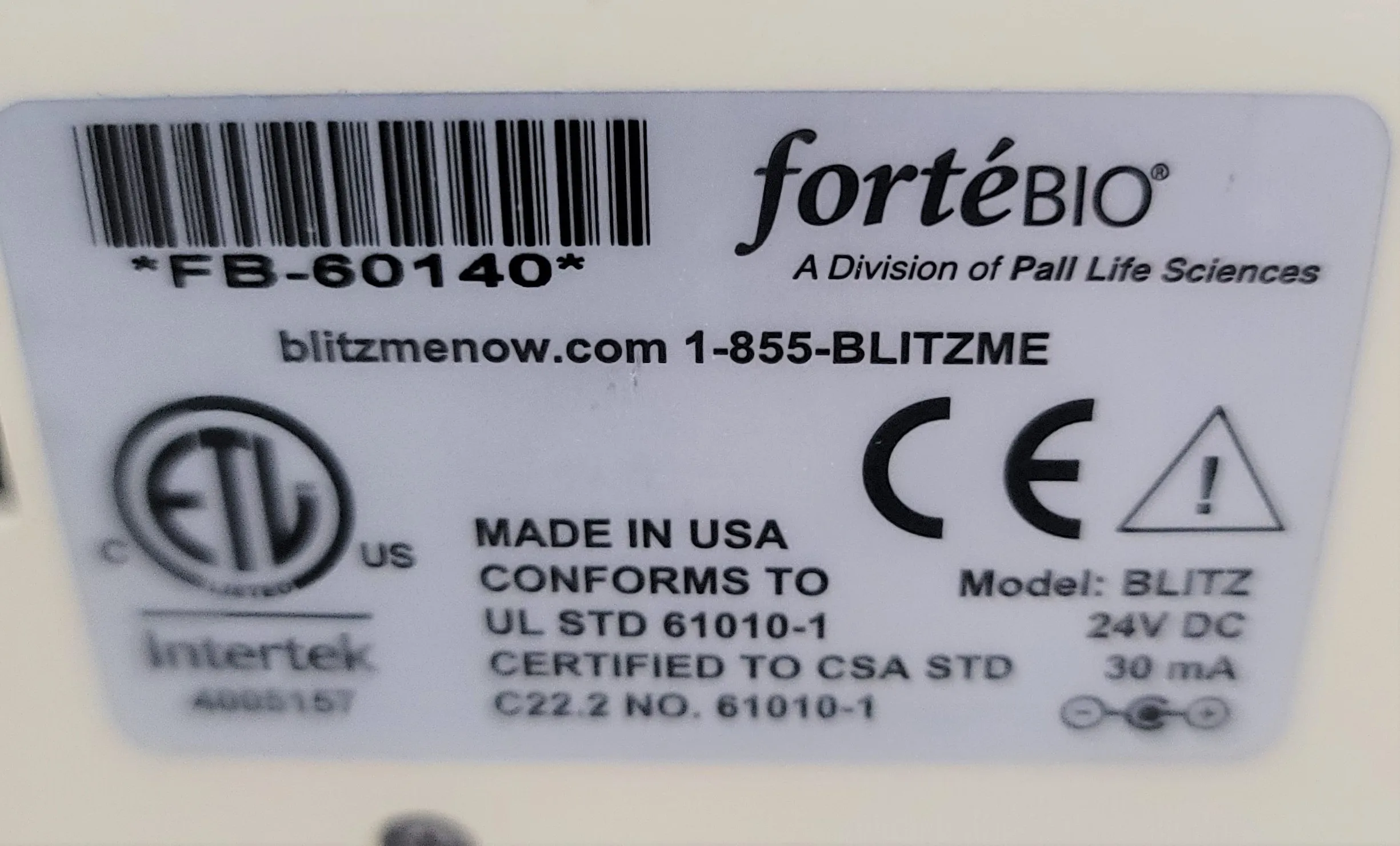 Forte Bio Blitz Protein Analyzer (FB-60140)