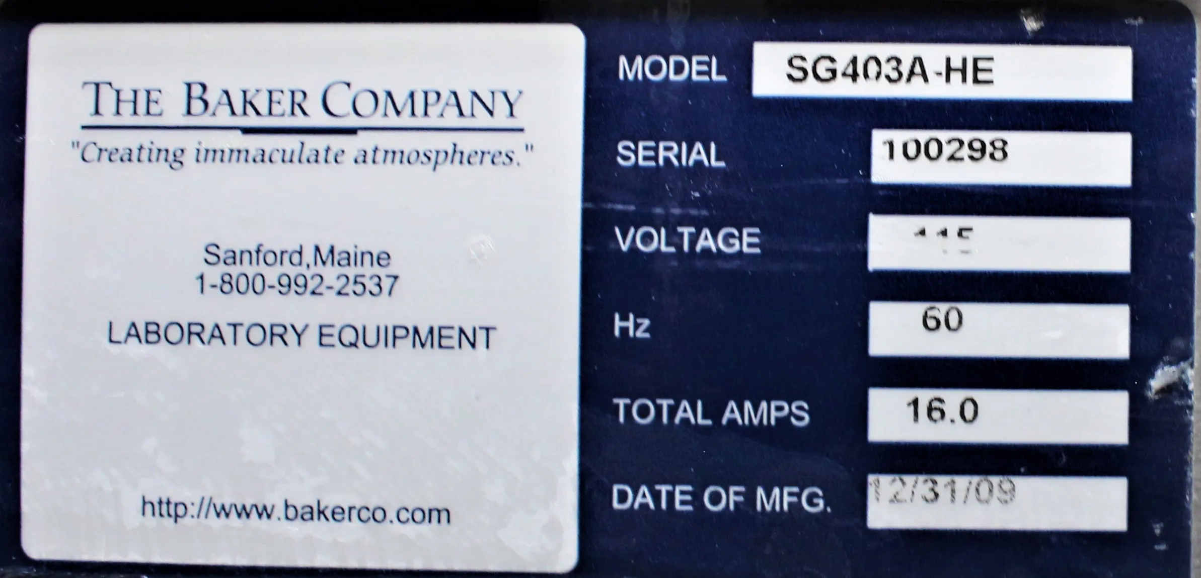 Baker SterilGARD III Advance SG403A-HE Biosafety Cabinet