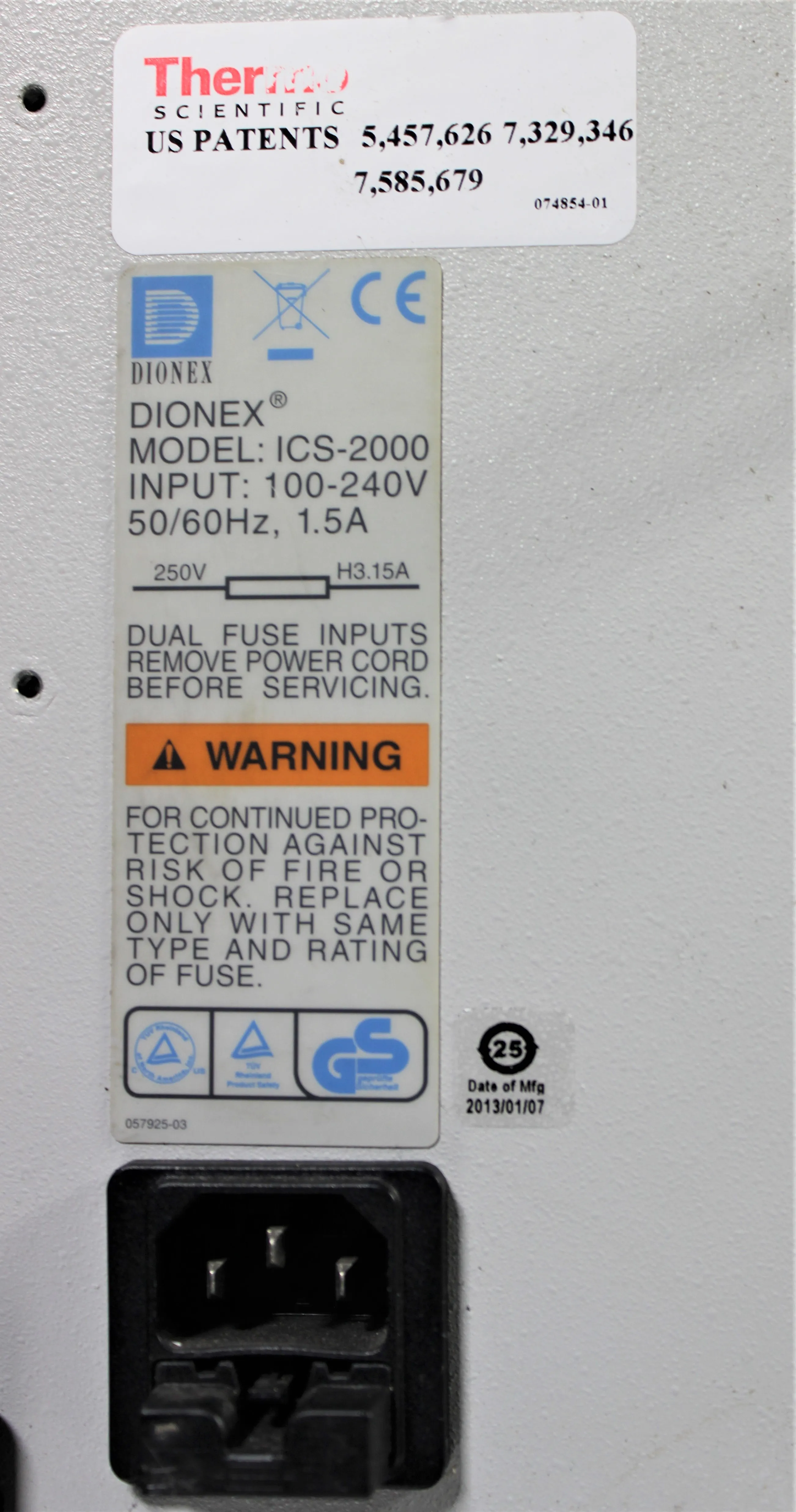 Dionex ICS-2000 Ion Chromatography System