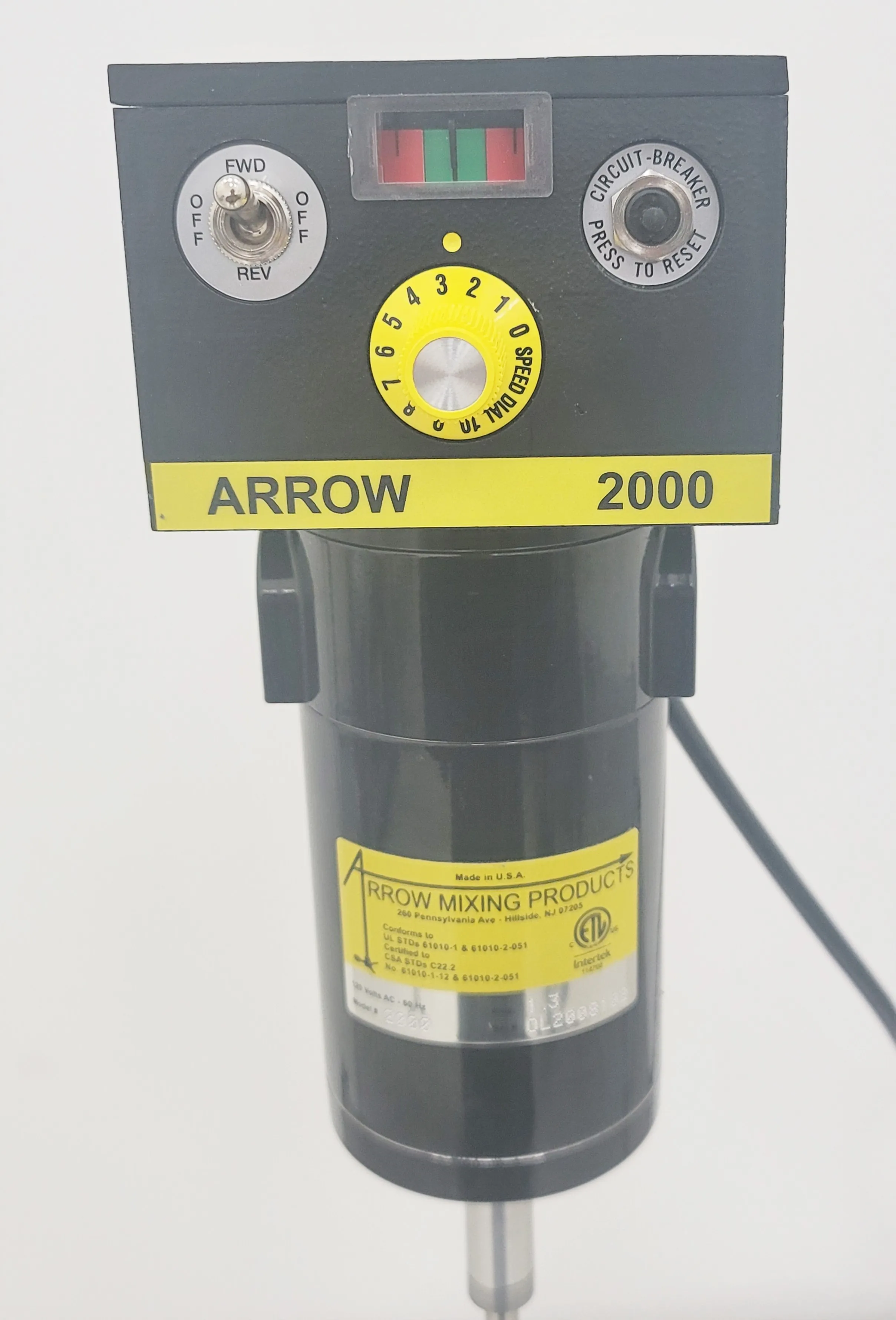 Arrow Engineering 2000 Heavy Duty Stirrer Unit Mixer 1/8HP, 2000 RPM