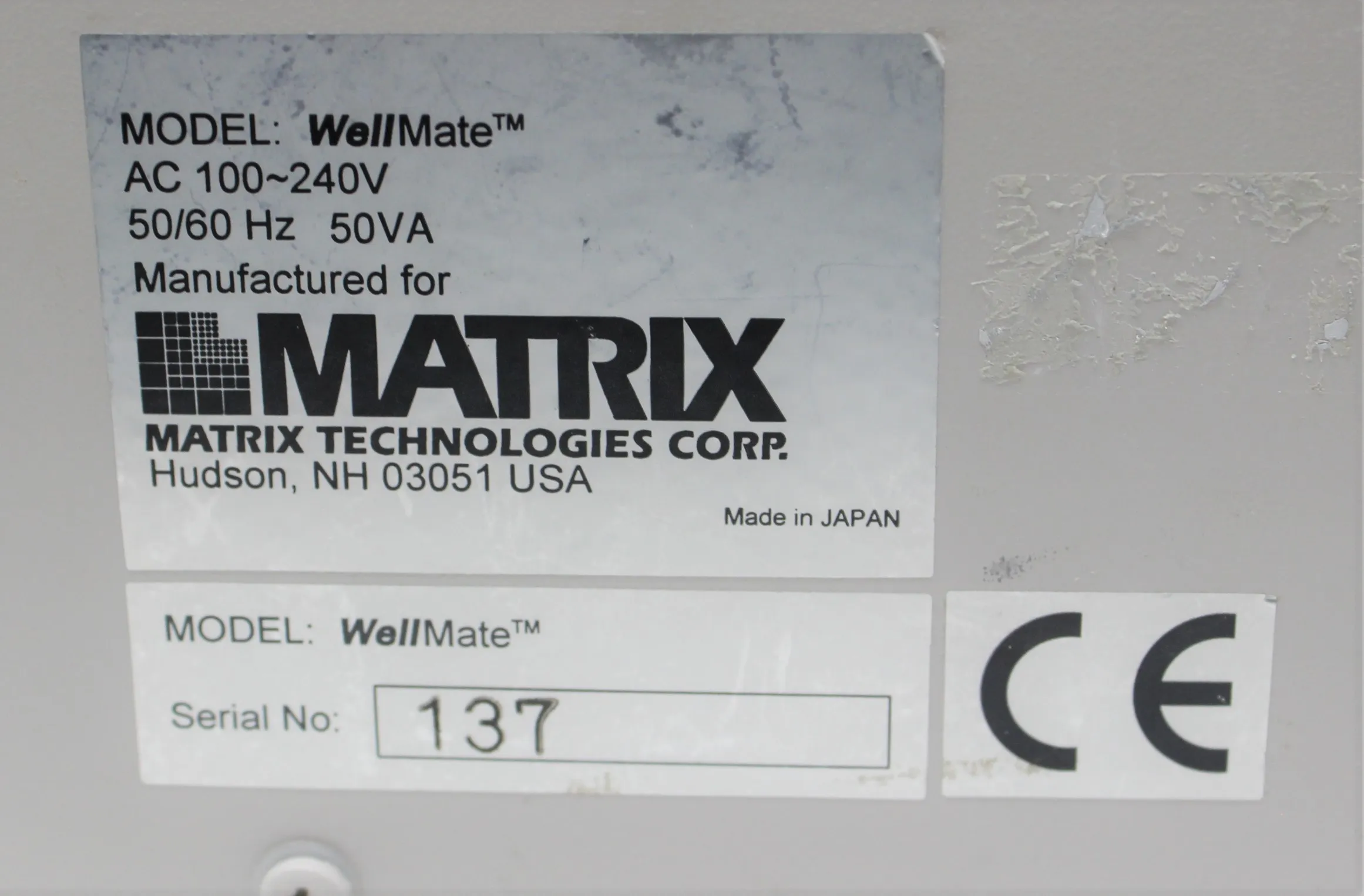 Matrix WellMate Automated Liquid Handler 903