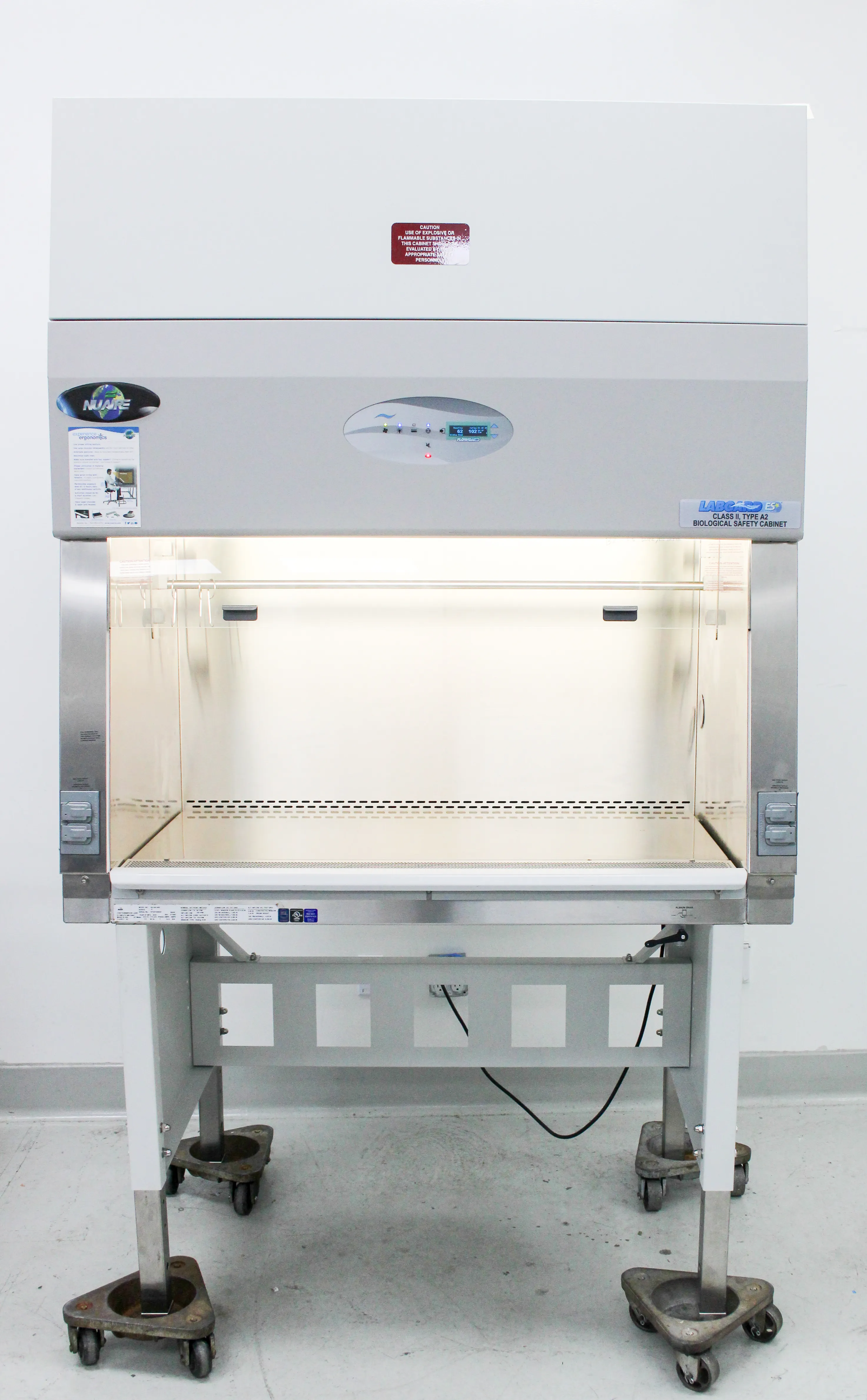 NuAire LabGard ES Class II Type A2 Biosafety Cabinet Model NU-543-400 w/ Stand