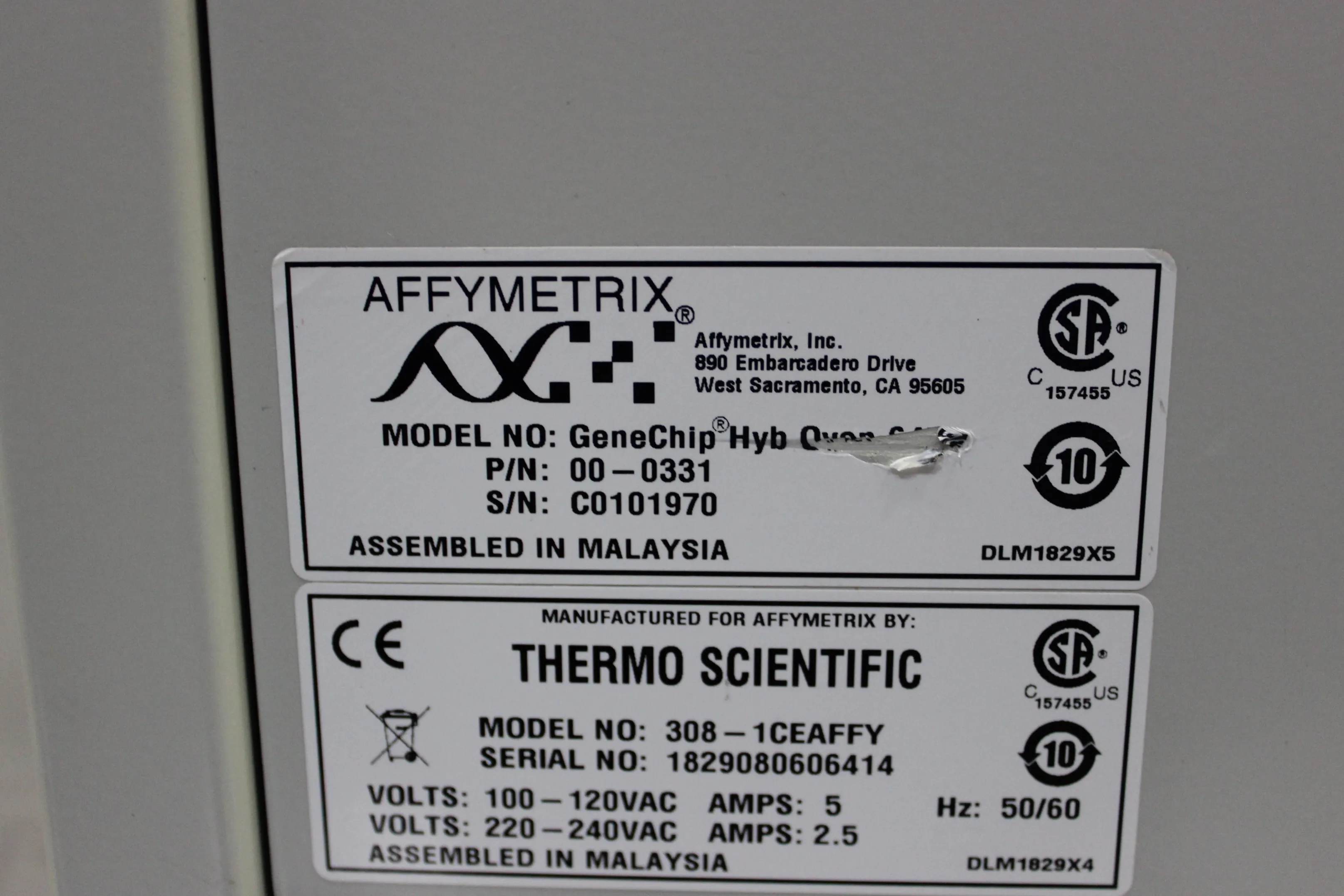 Affymetrix GeneChip Hybridization Oven C0101970