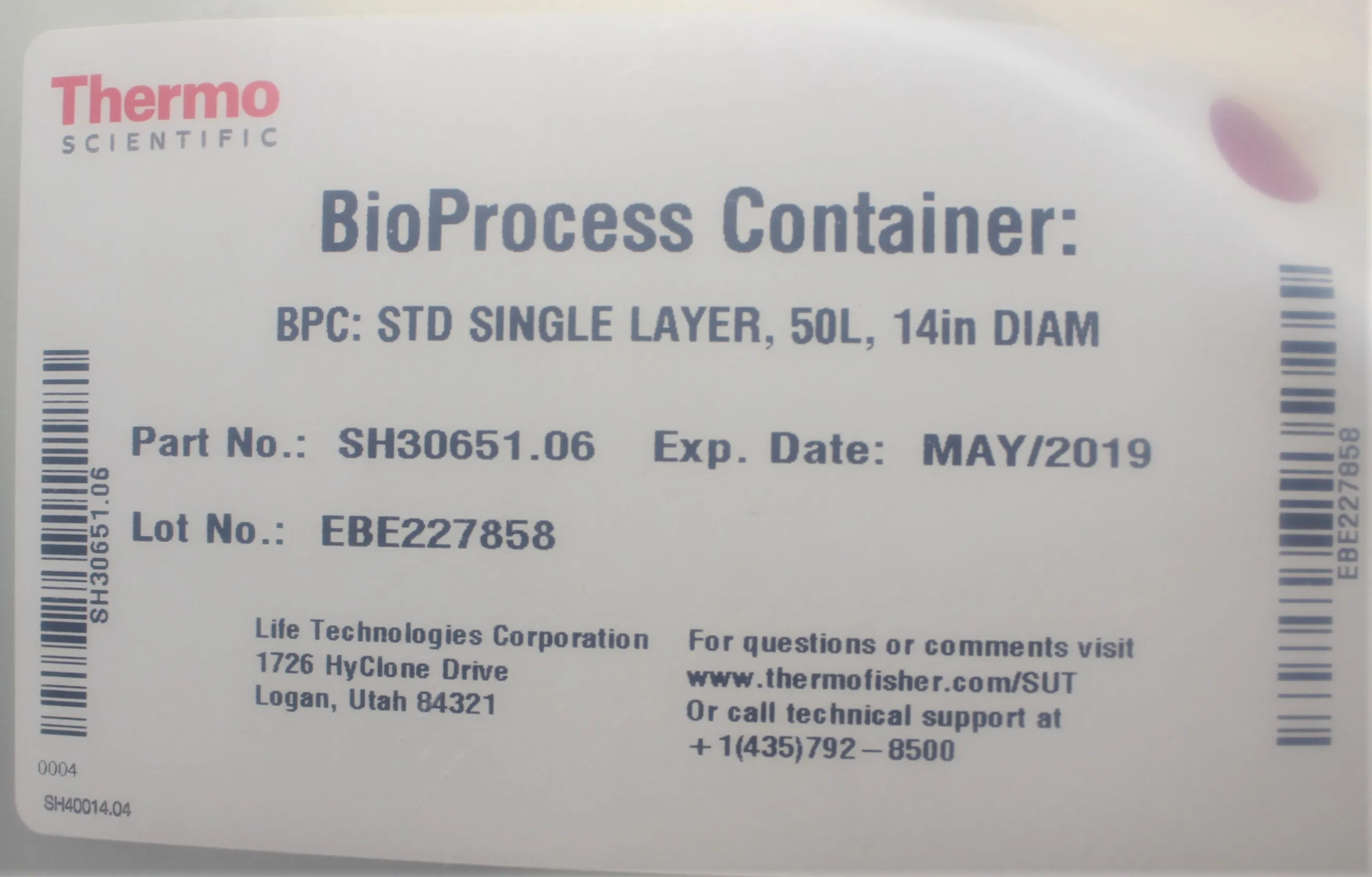 Thermo Scientific Bioprocess Container 50L SH30651.06