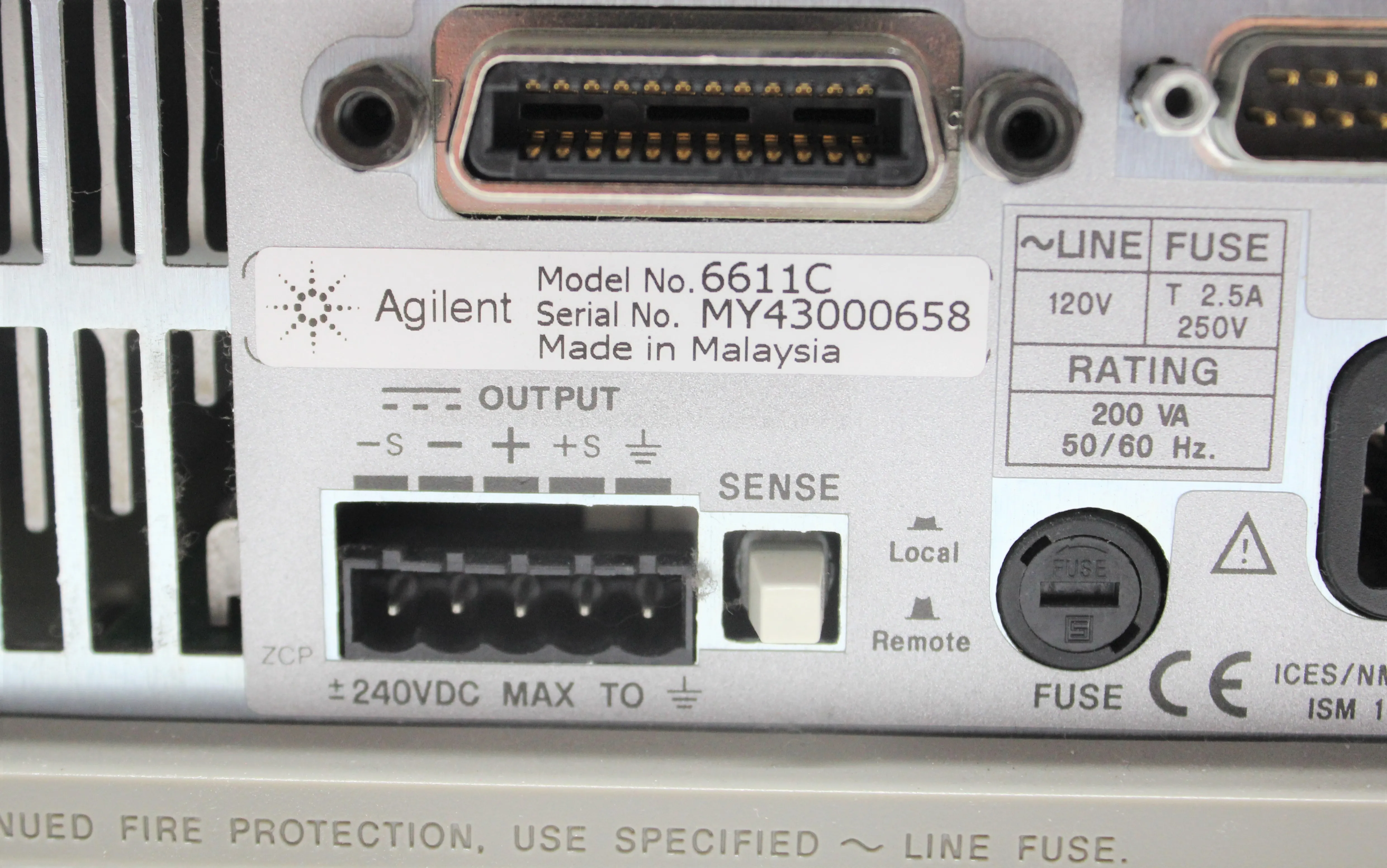 Agilent 6611C System DC Power Supply Class 2 Used 30-Day Warranty, 100% Parts and Labor 120V/220V 50Hz/60Hz