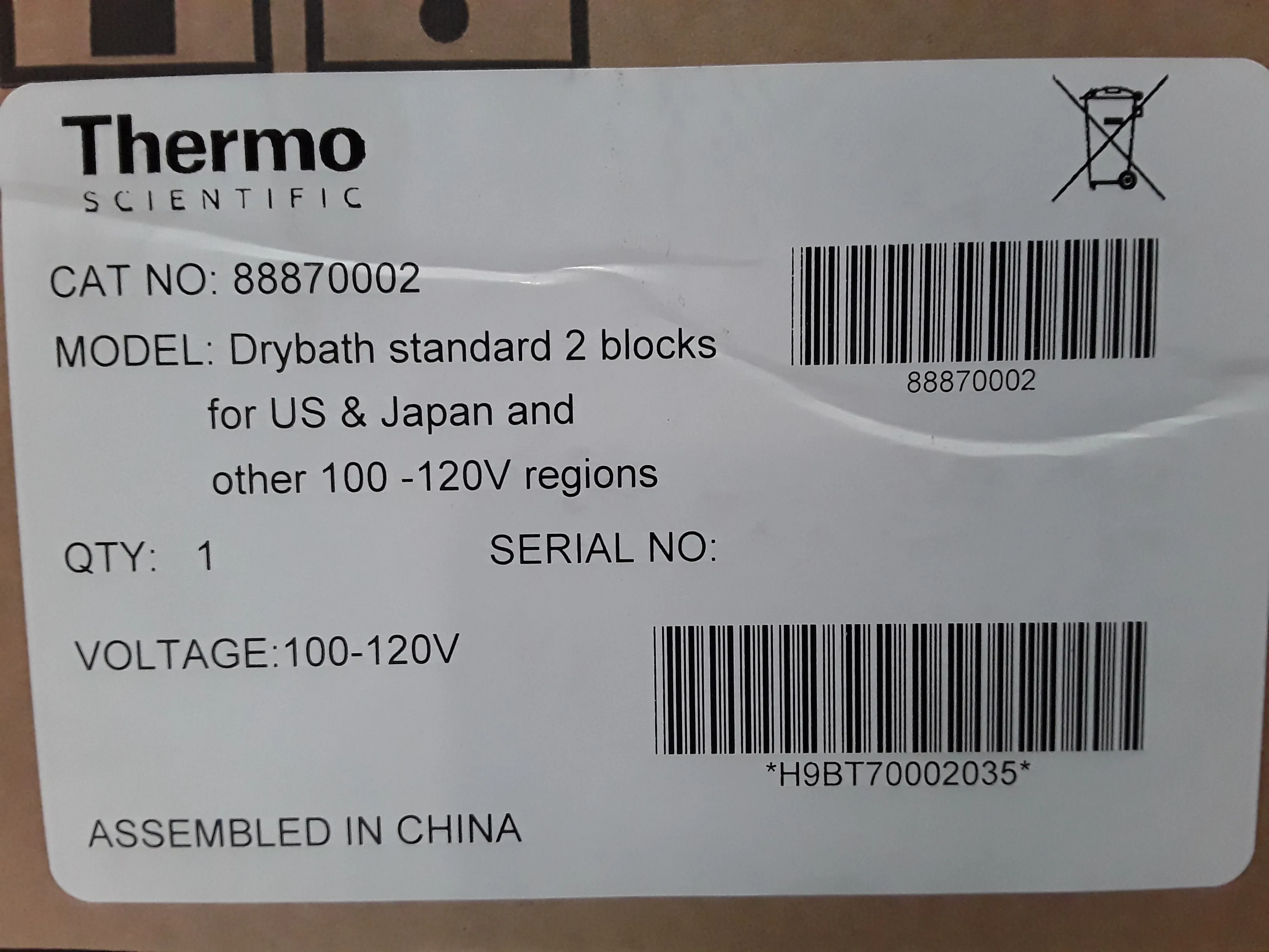 Thermo Fisher Thermo Drybath Standard 2 Block - New in Box