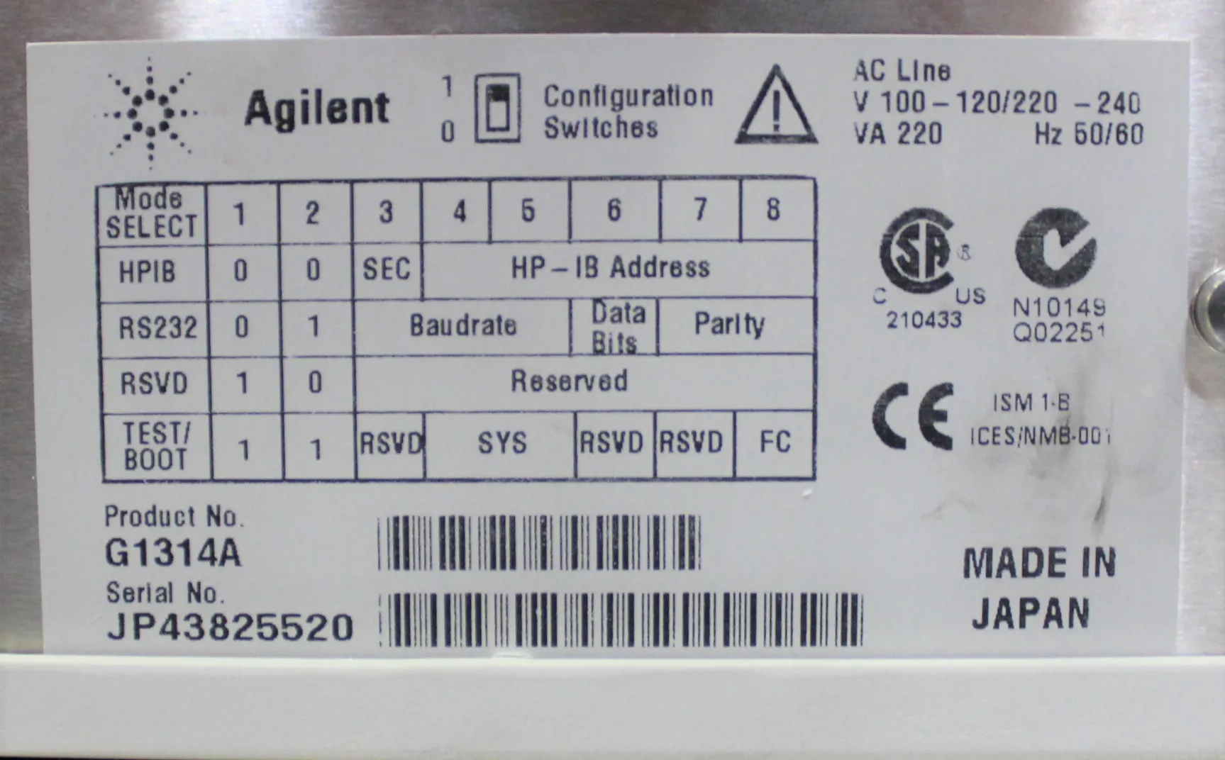 Agilent 1100 Series HPLC System