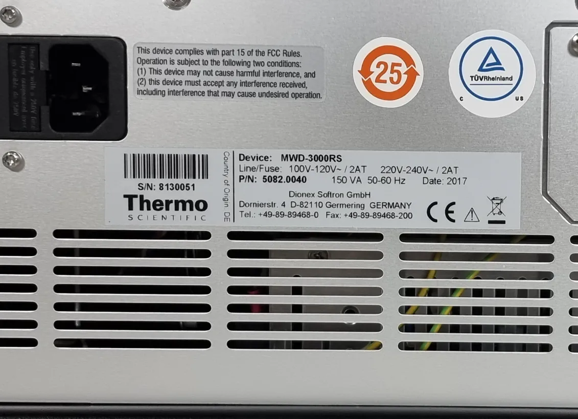 Thermo Scientific UltiMate 3000 Multiple Wavelength Detector MWD-3000RS