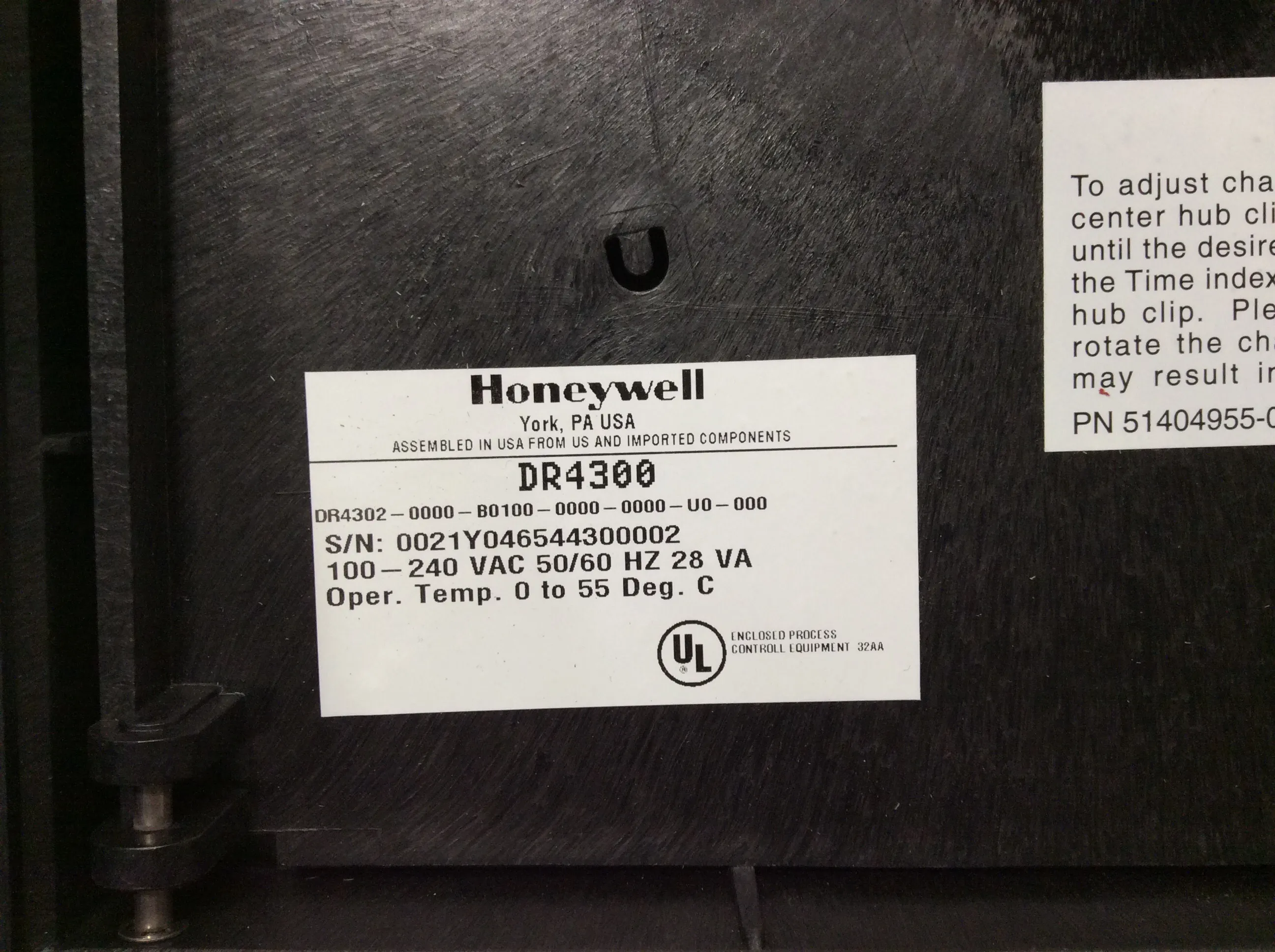 Honeywell DR4300 Circular Chart Recorder DR4500 Printer