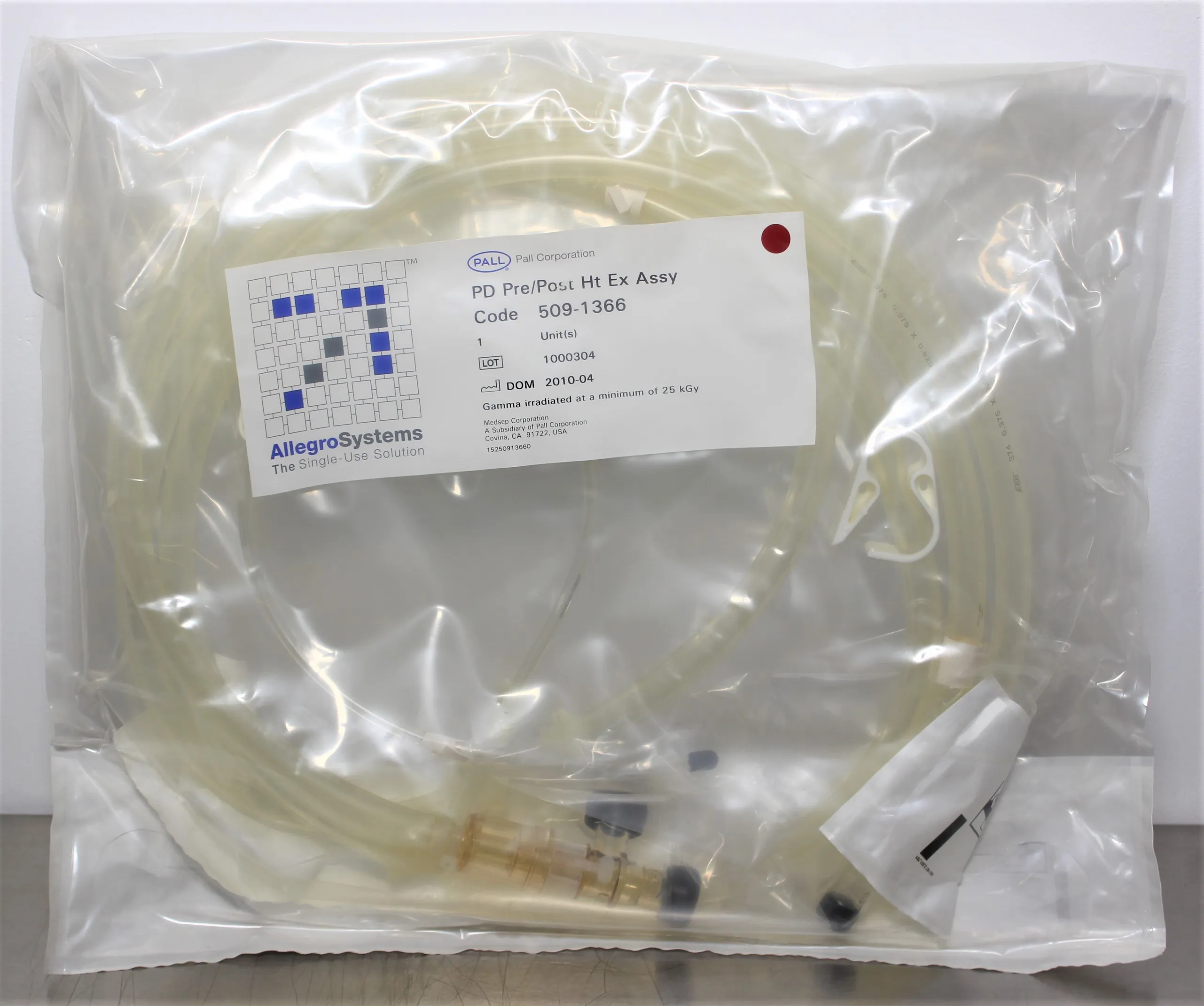 Pall PD Pre/Post Ht Ex Assy 509-1366 Consumable - New other (see details)