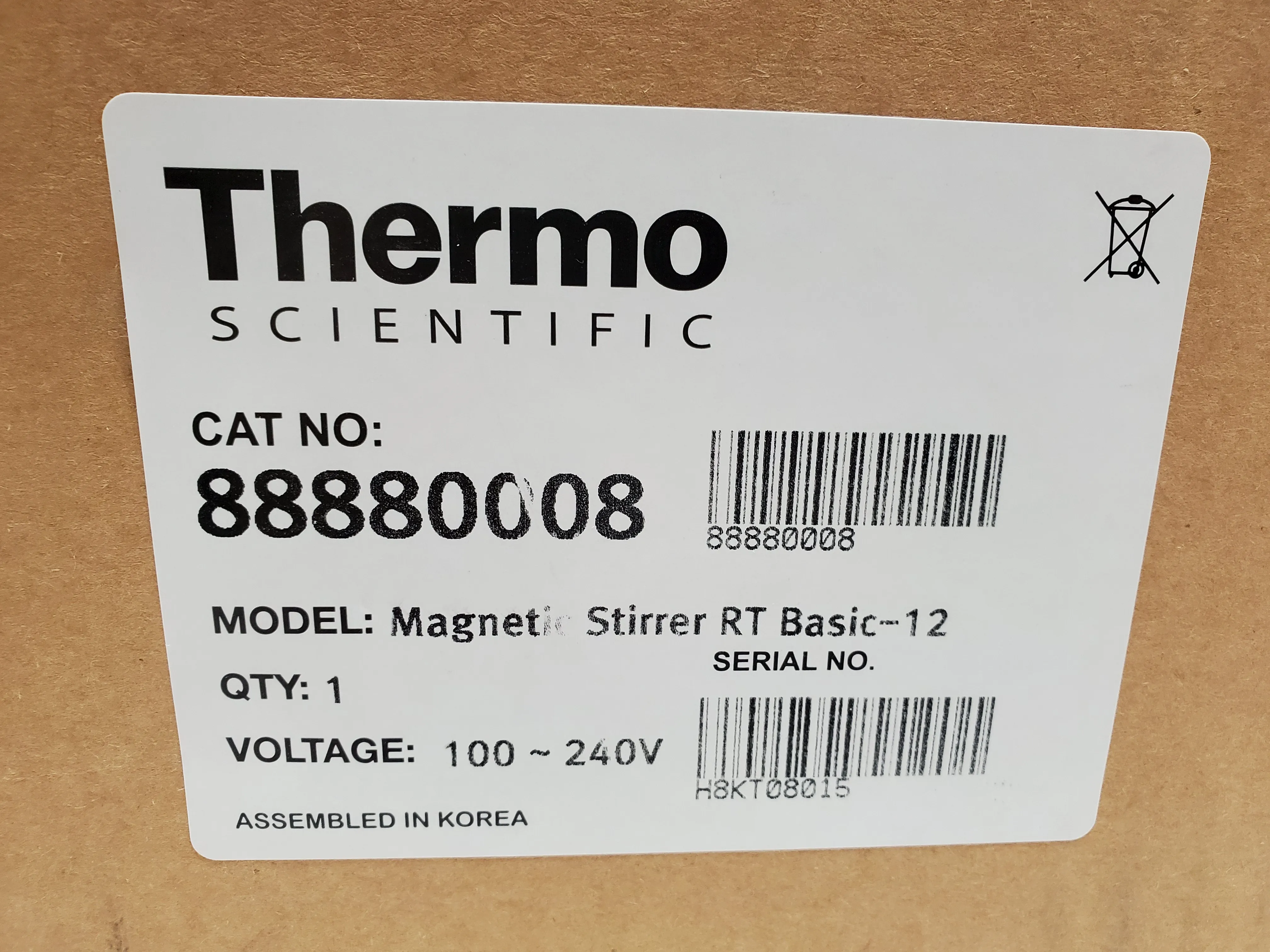 Thermo Scientific 88880008 Magnetic Stirrer RT Basic-12 Laboratory Equipment