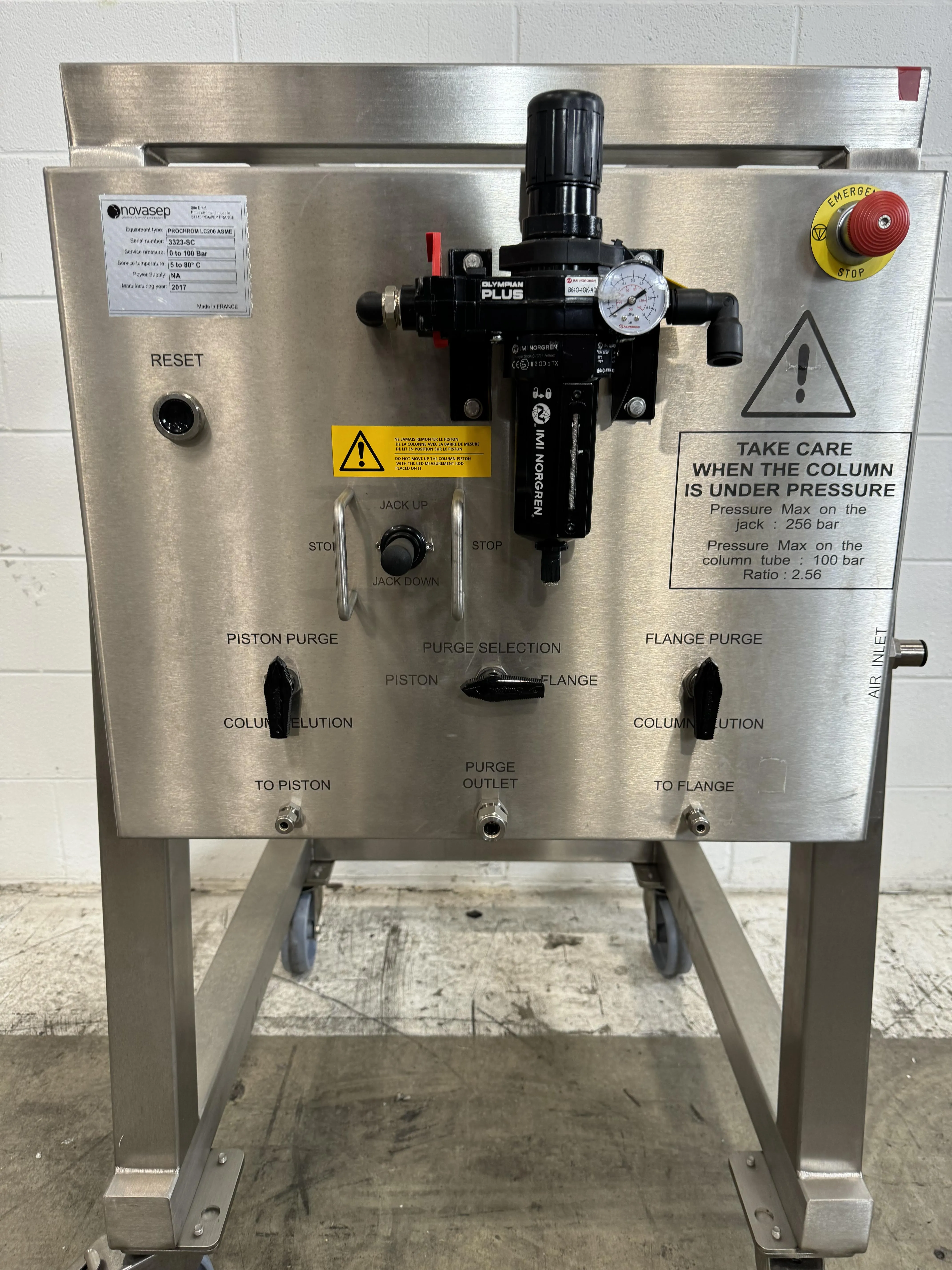 Used Novasep ProChrom LC200 ASME Column