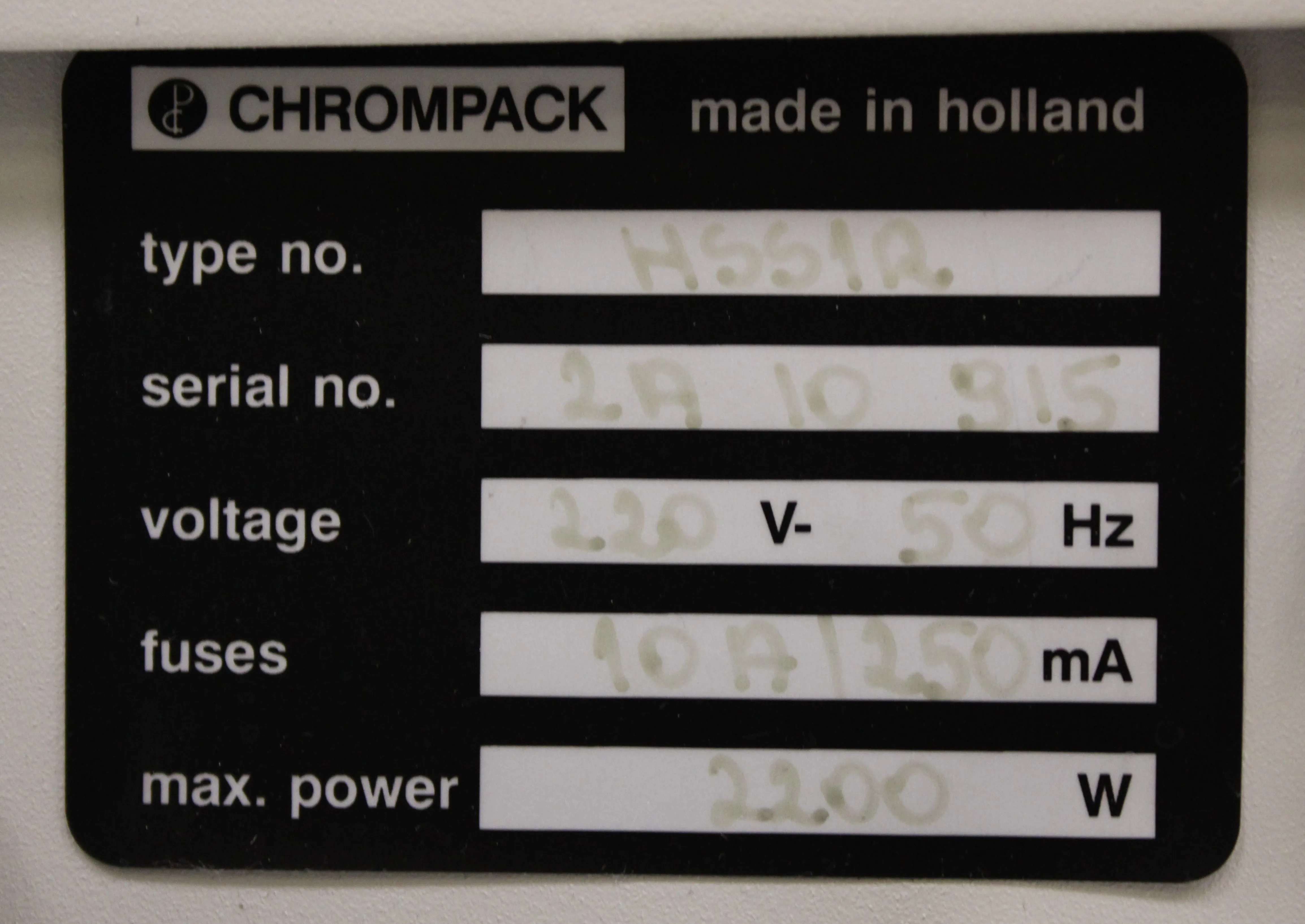 Varian Chrompack Hydrogen Safety System 1 HSS1R Gas Chromatography Hydrogen Safety System