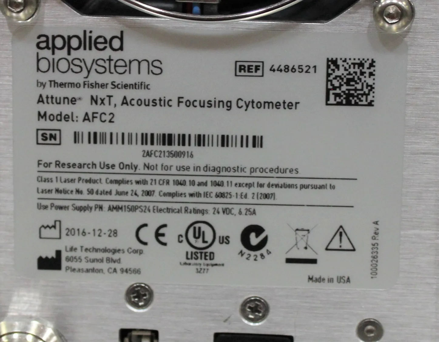 Applied Biosystems NxT Acoustic Focusing Cytometer for Flow Cytometry